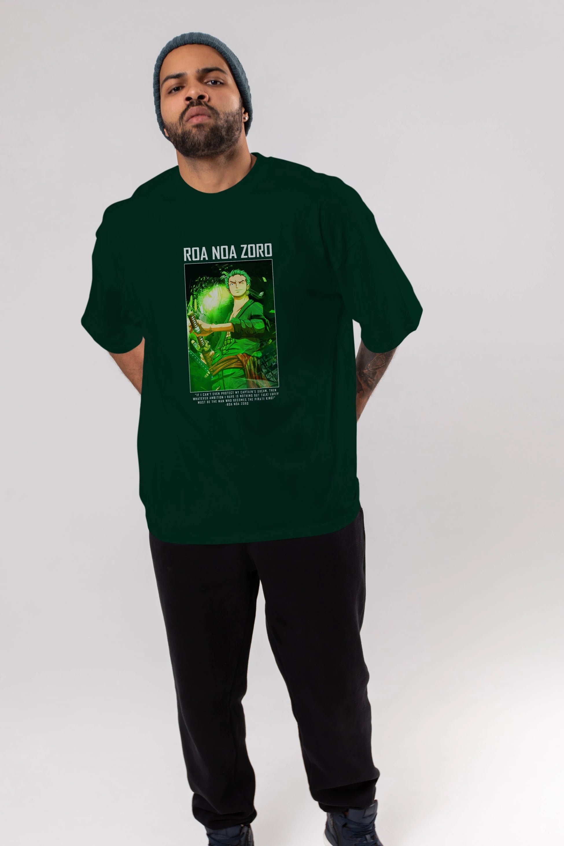 Roronoa Zoro 5 Anime Ön Baskılı Oversize t-shirt Erkek Kadın Unisex