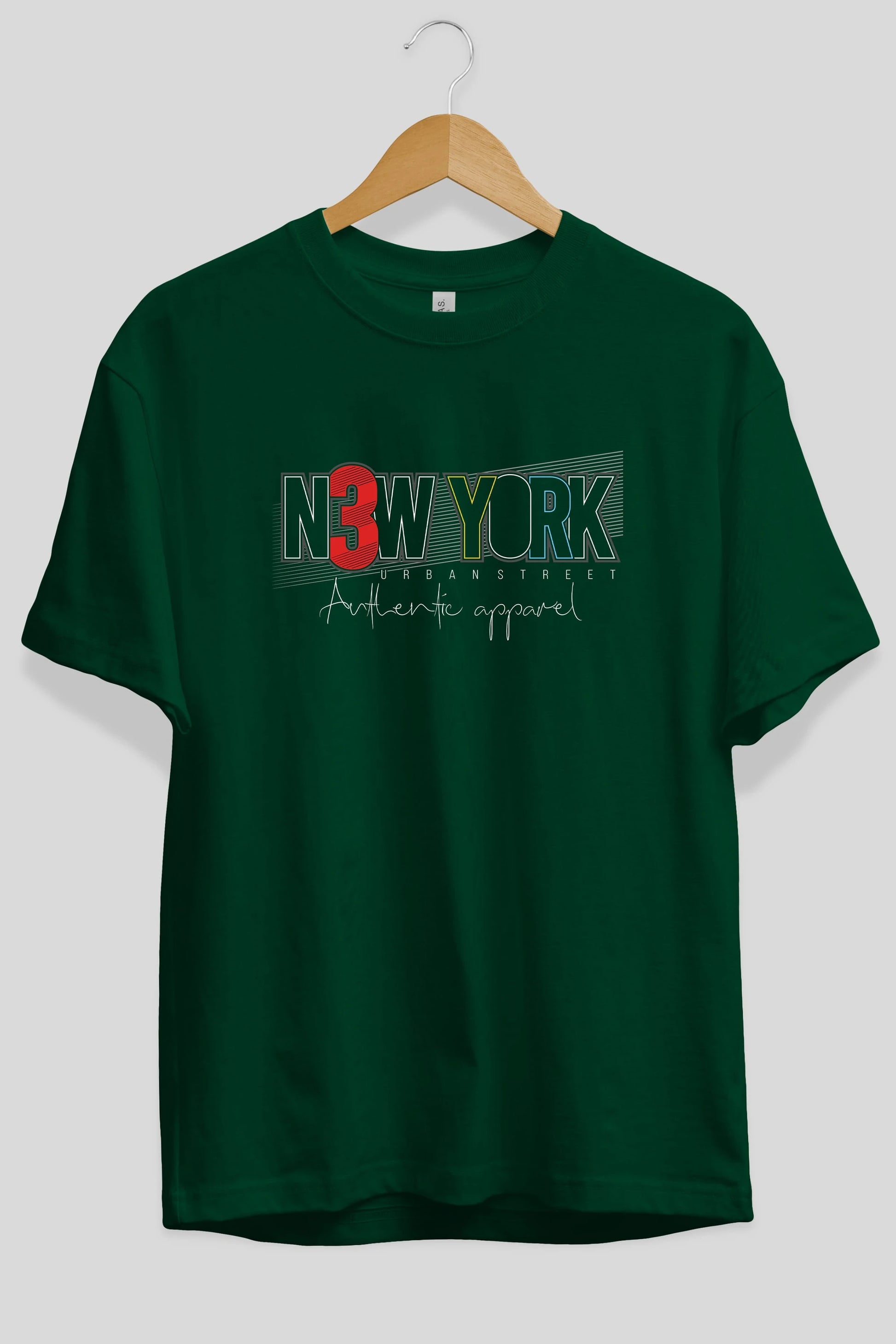 New York Ön Baskılı Oversize t-shirt Erkek Kadın Unisex
