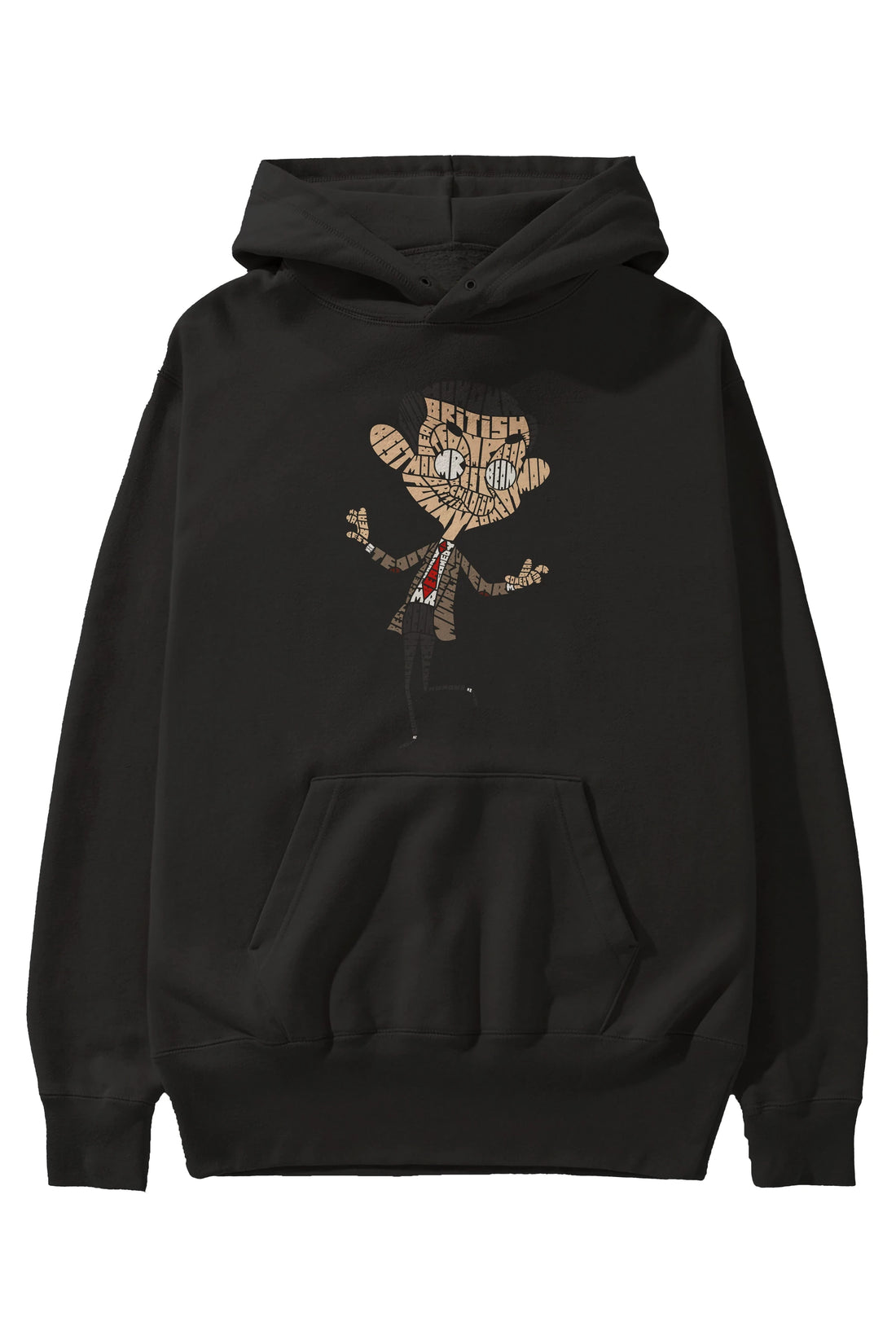 Mr Bean Ön Baskılı Hoodie Oversize Kapüşonlu Sweatshirt Erkek Kadın Unisex