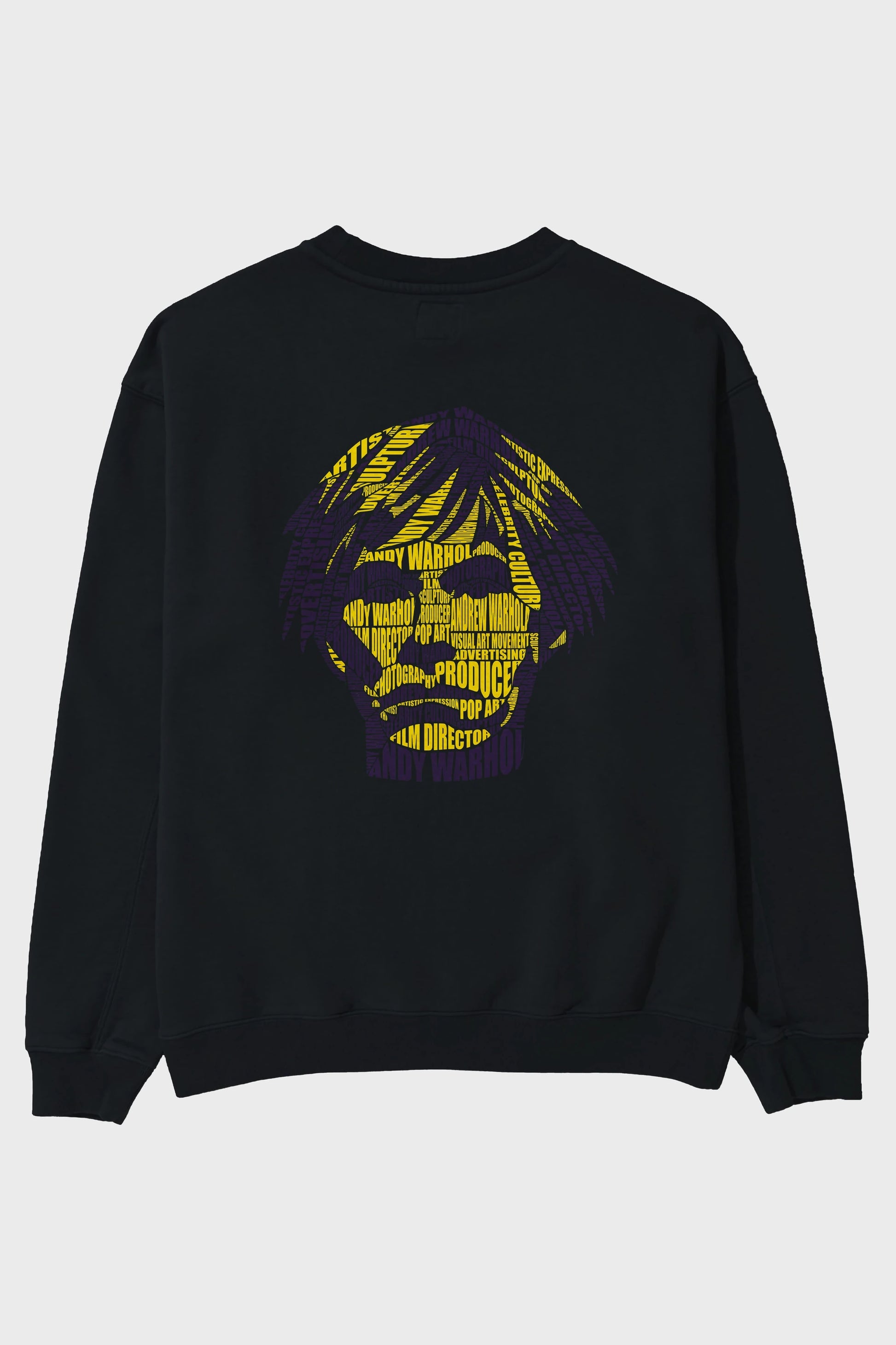 Andy Warhol Calligram Arka Baskılı Oversize Sweatshirt Erkek Kadın Unisex