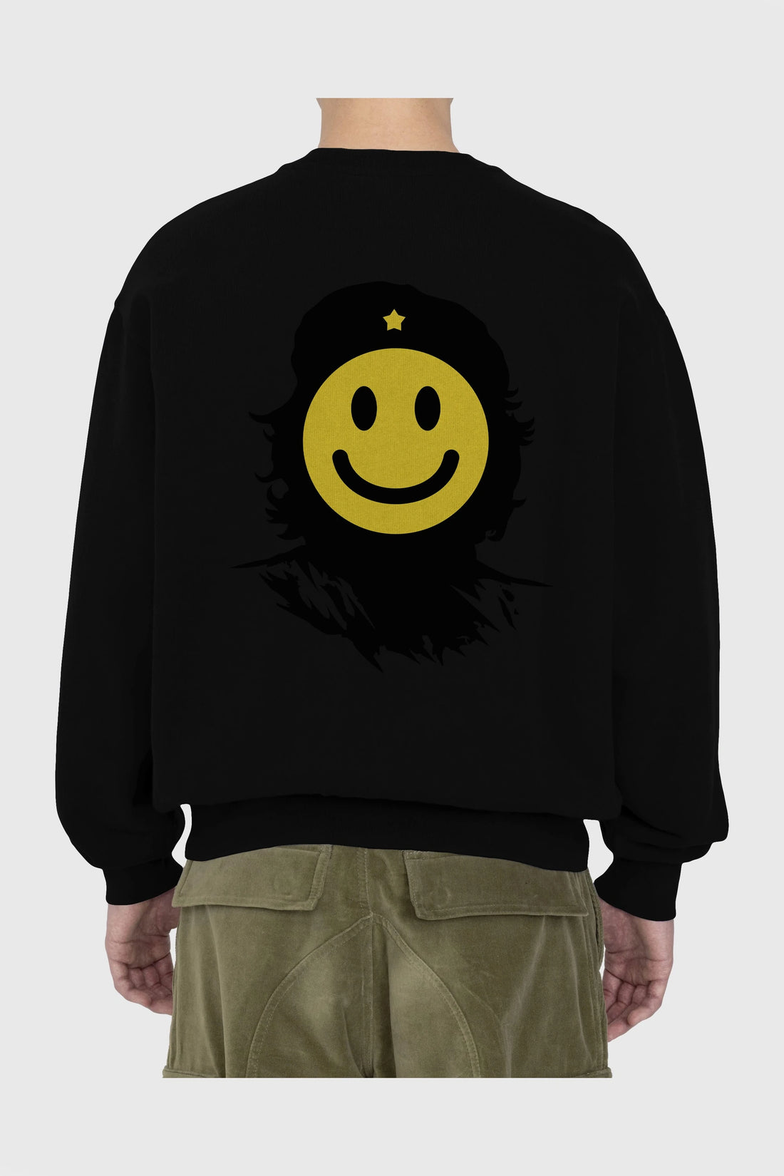Che Smile Arka Baskılı Oversize Sweatshirt Erkek Kadın Unisex