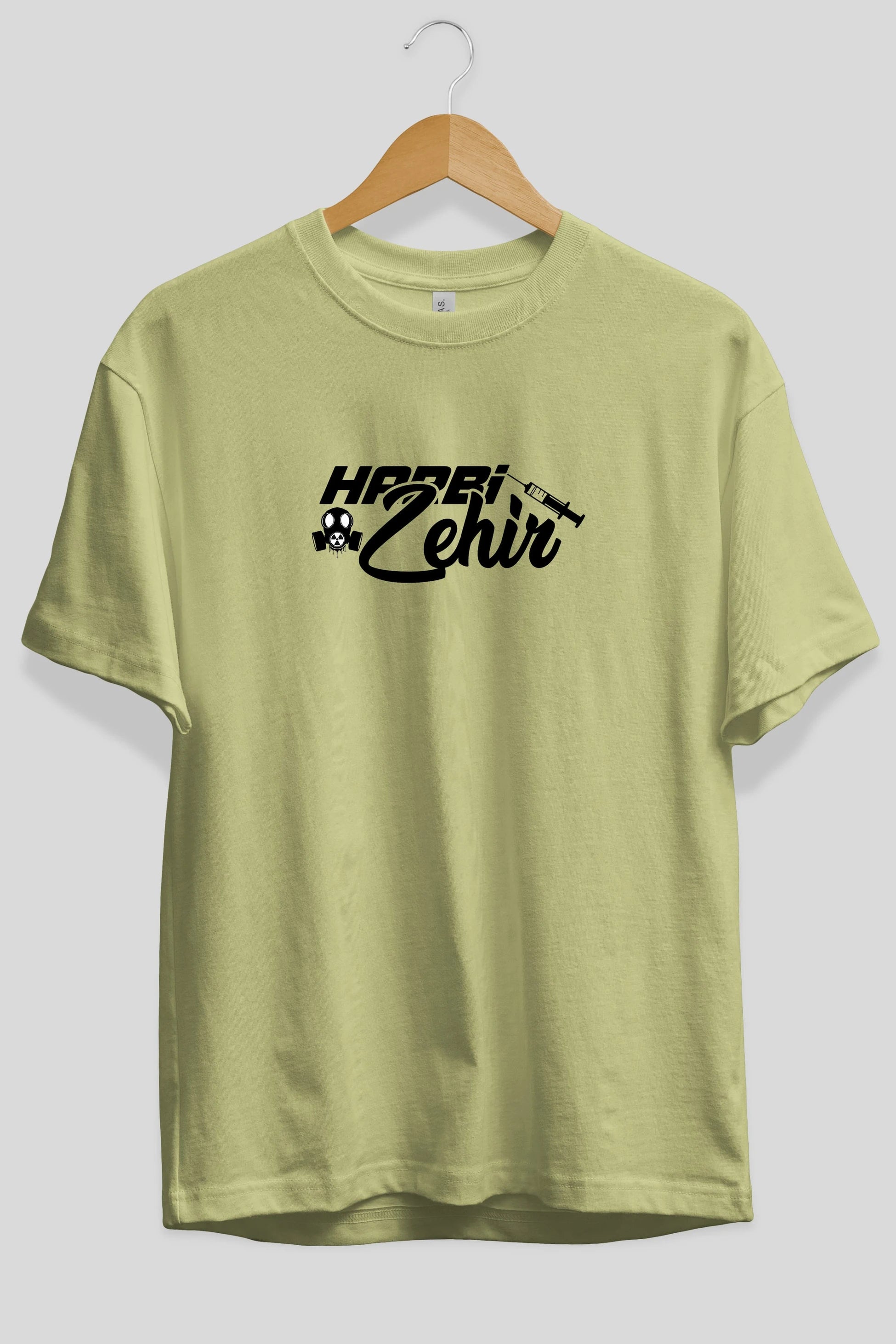 Harbi Zehir Ön Baskılı Oversize t-shirt %100 pamuk Erkek Kadın Unisex