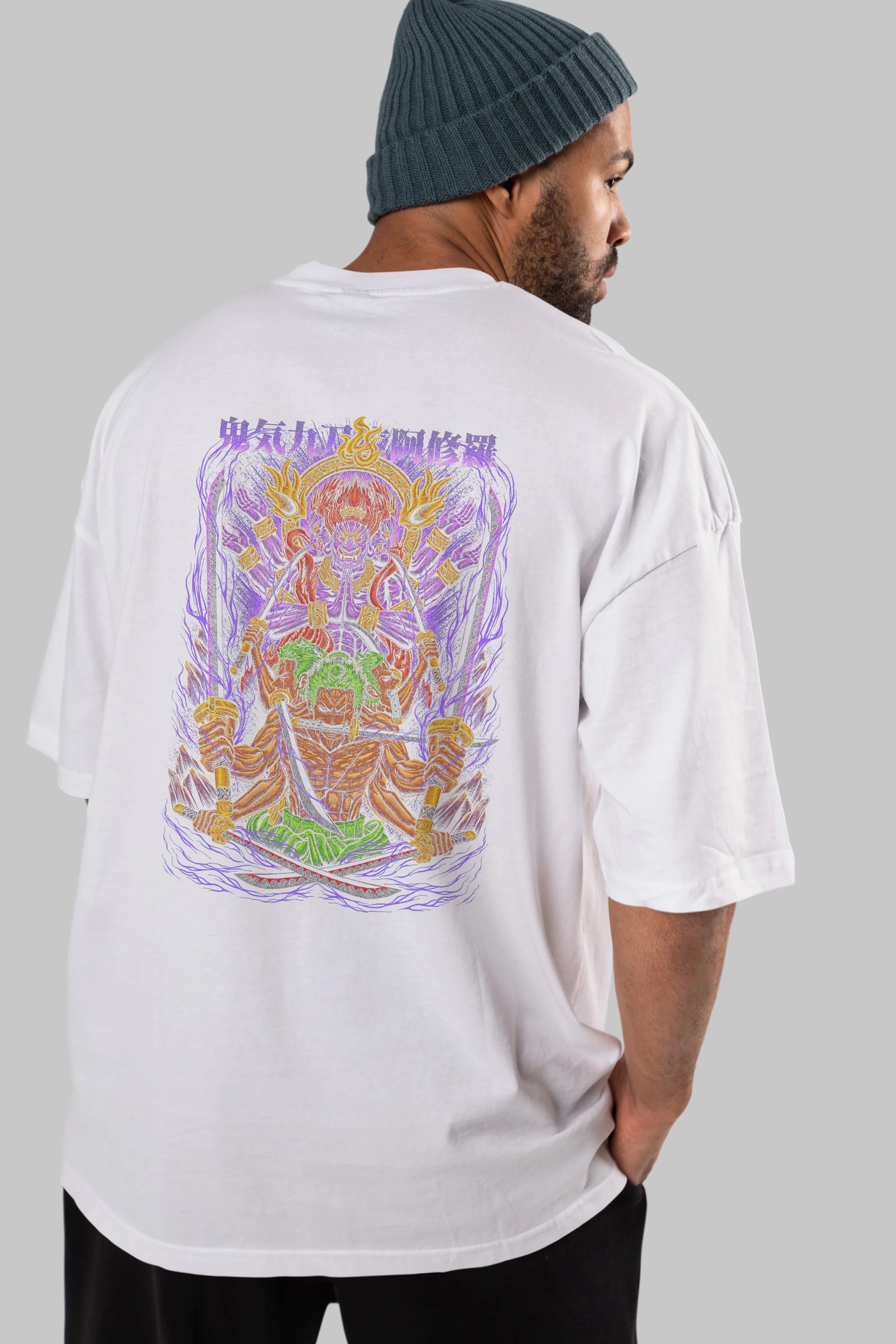 RORONOA ZORO 2 Anime Arka Baskılı Oversize t-shirt Erkek Kadın Unisex