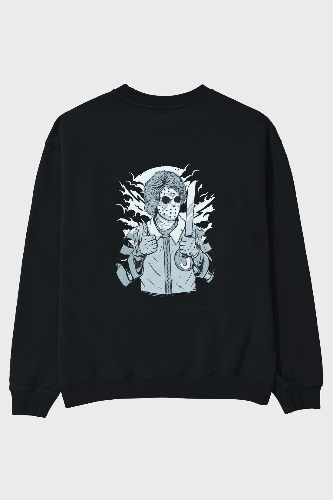 Clown Killer Arka Baskılı Oversize Sweatshirt Erkek Kadın Unisex