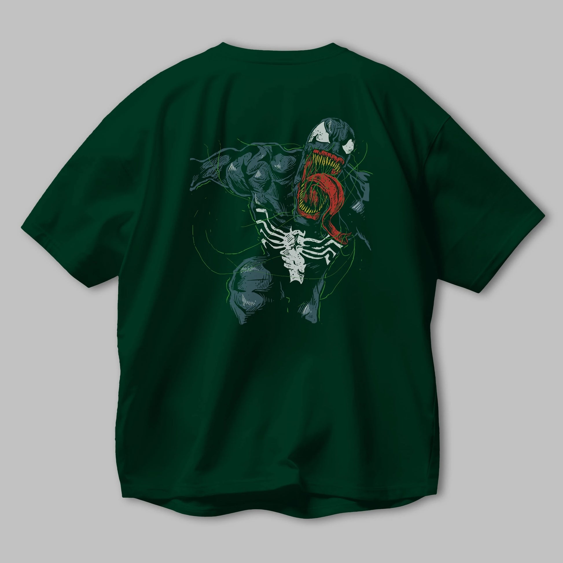 Venom (6) Arka Baskılı Oversize t-shirt Erkek Kadın Unisex %100 Pamuk Bisiklet Yaka tişort
