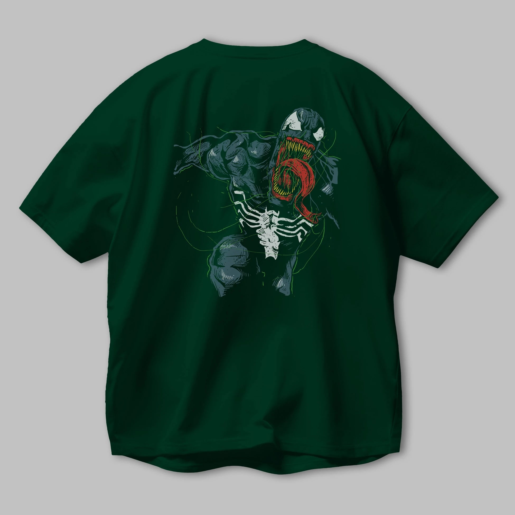 Venom (6) Arka Baskılı Oversize t-shirt Erkek Kadın Unisex %100 Pamuk Bisiklet Yaka tişort