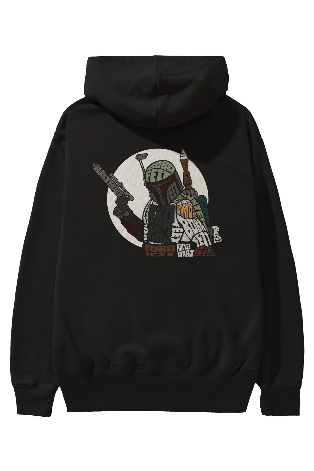 Boba Fett Arka Baskılı Hoodie Oversize Kapüşonlu Sweatshirt Erkek Kadın Unisex