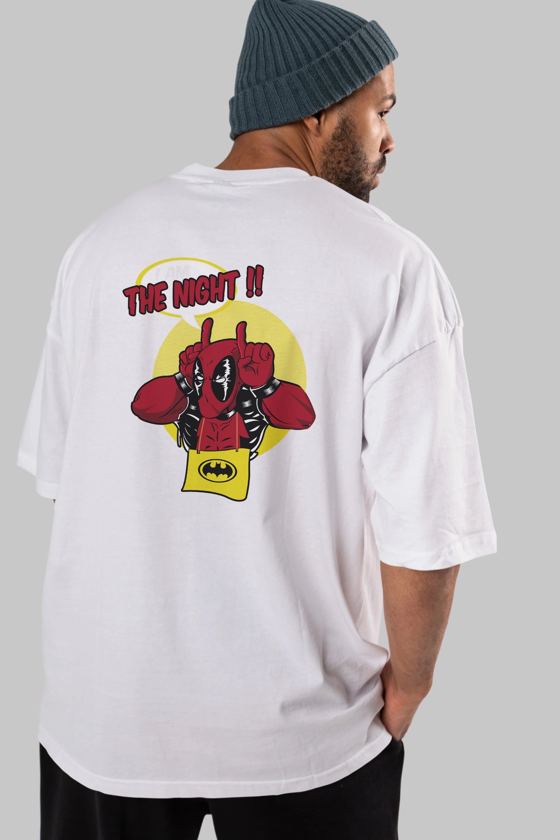 Deadpool (1) Arka Baskılı Oversize t-shirt Erkek Kadın Unisex %100 Pamuk Bisiklet Yaka tişort
