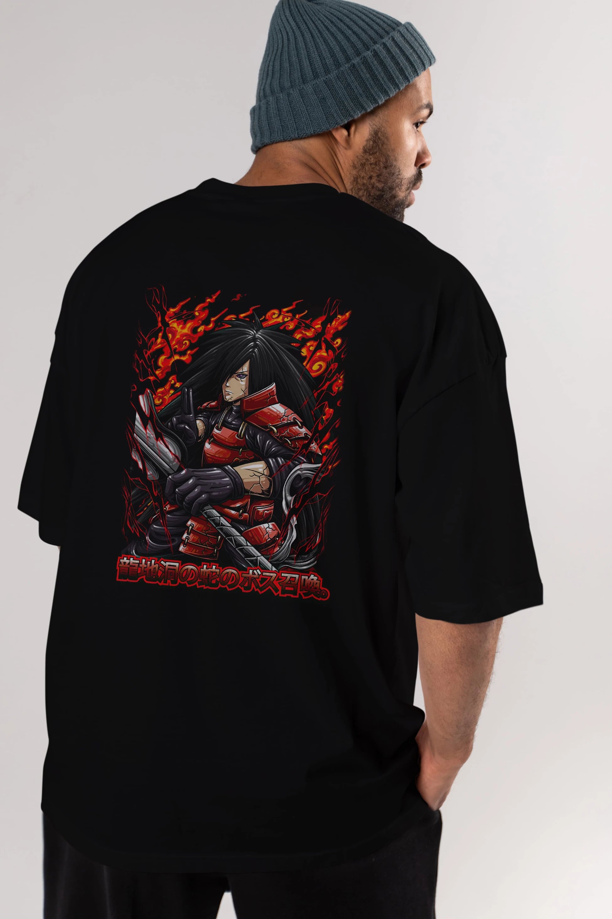 NARUTO (12) Anime Arka Baskılı Oversize t-shirt Erkek Kadın Unisex