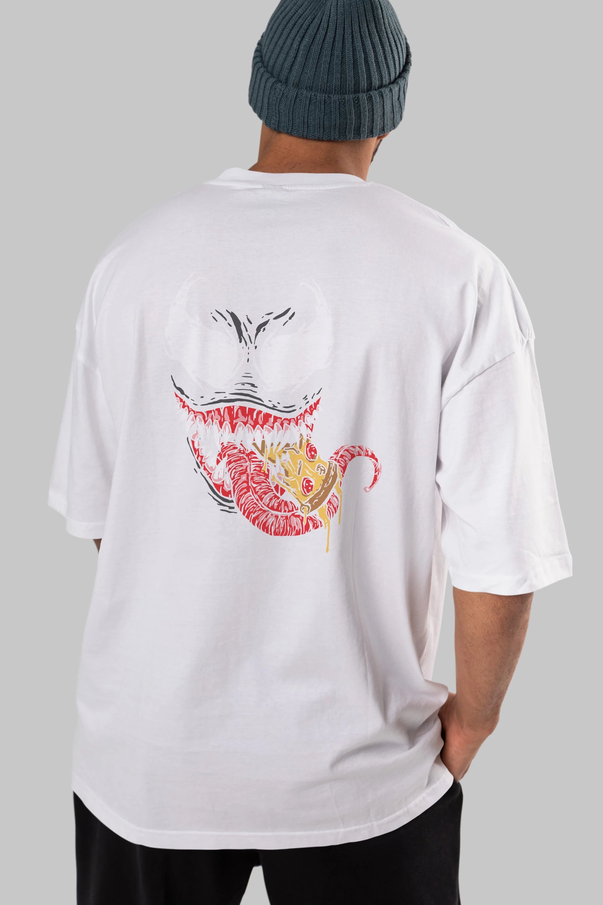 Venom (1) Arka Baskılı Oversize t-shirt Erkek Kadın Unisex %100 Pamuk Bisiklet Yaka tişort