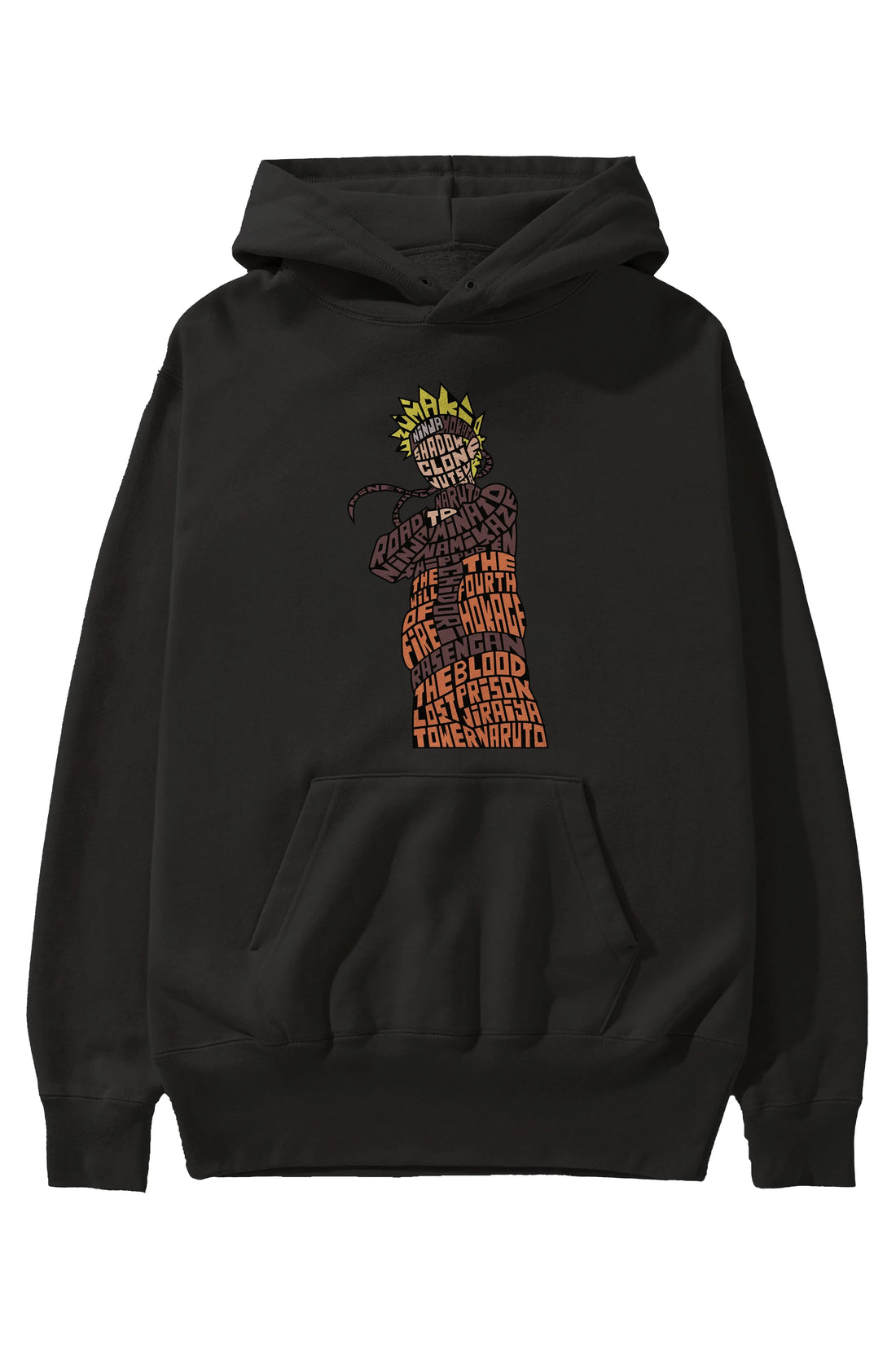 Rasengan Ön Baskılı Hoodie Oversize Kapüşonlu Sweatshirt Erkek Kadın Unisex