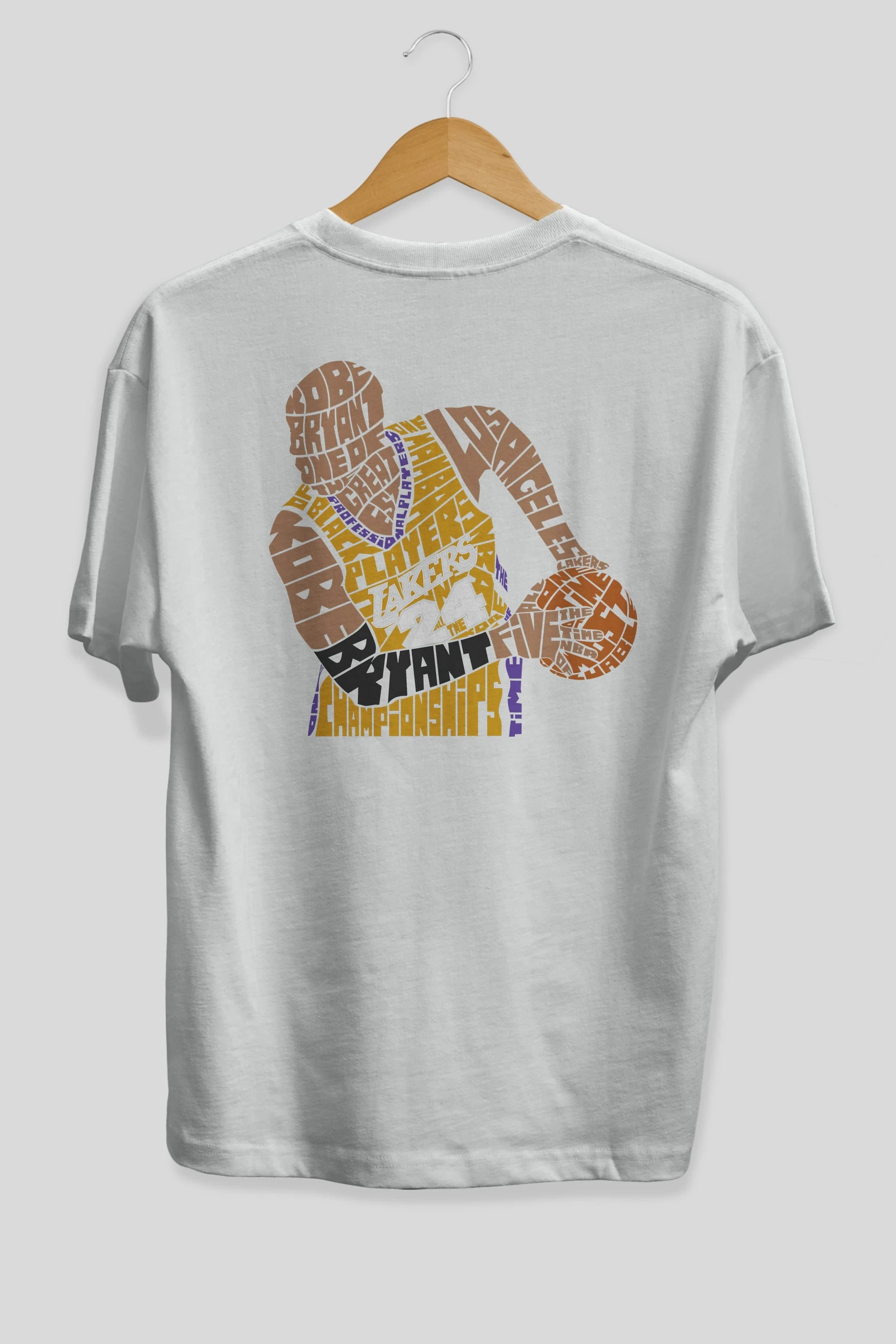 Kobe Bryant Arka Baskılı Oversize t-shirt %100 pamuk Erkek Kadın Unisex