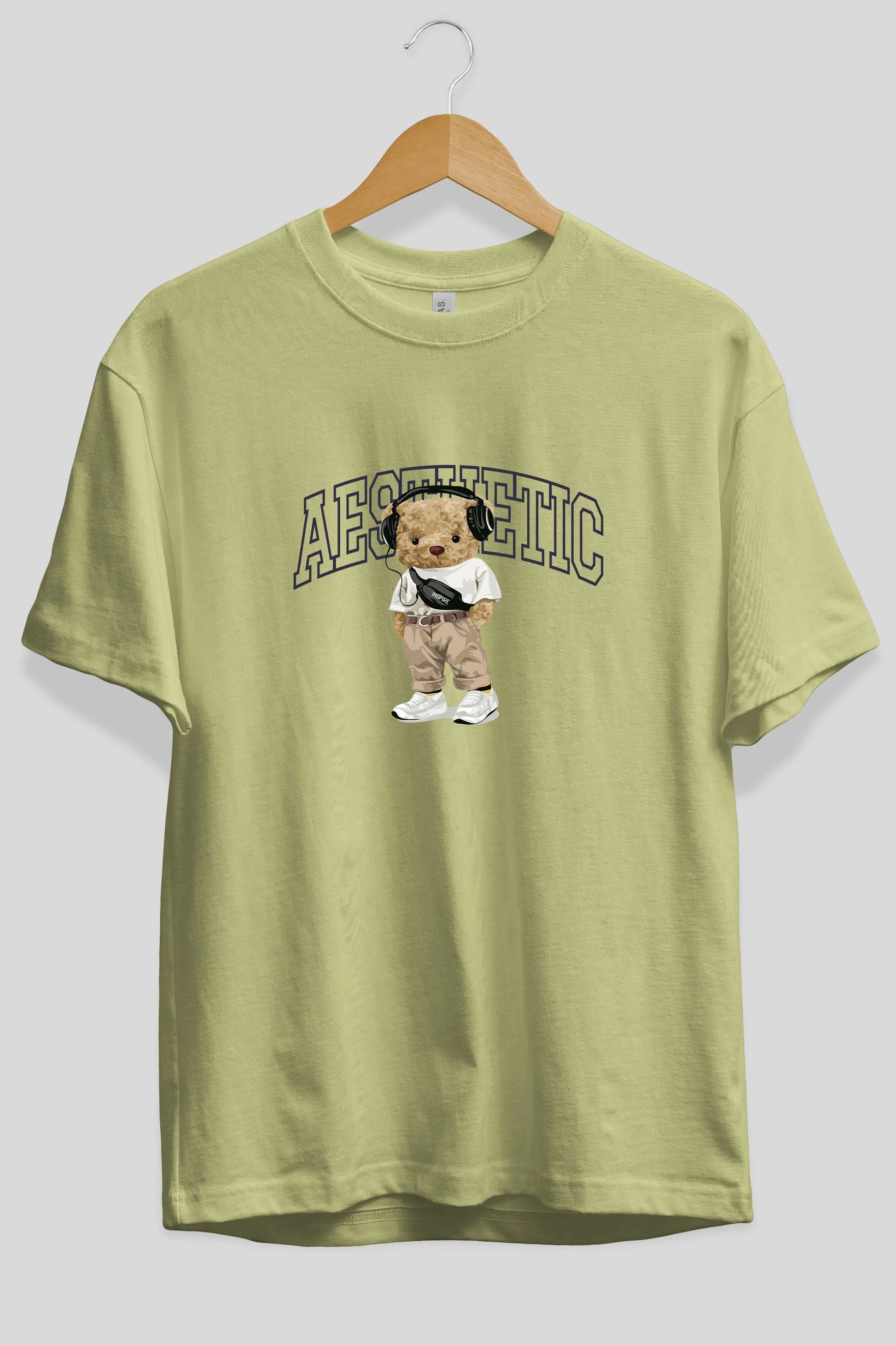 Teddy Bear Aesthetıc Ön Baskılı Oversize t-shirt Erkek Kadın Unisex %100 Pamuk