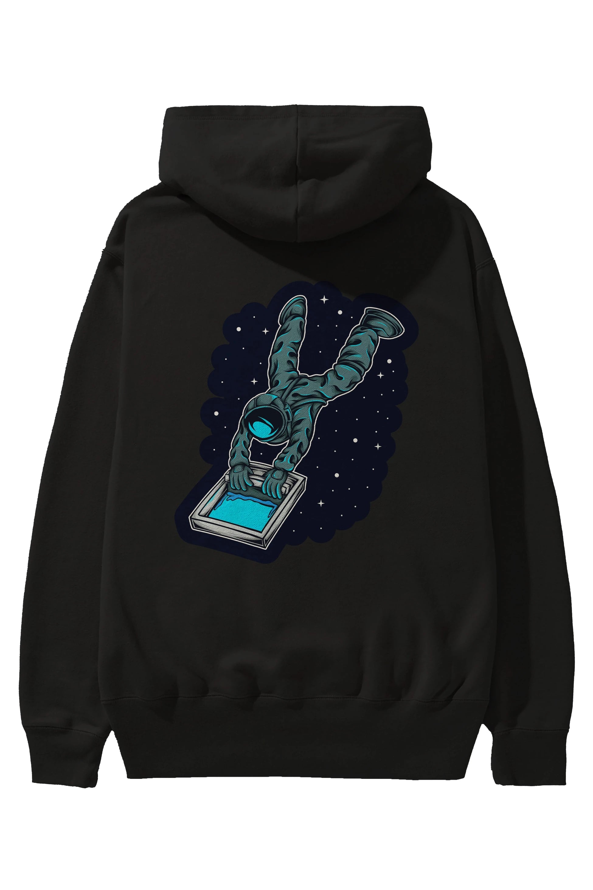 Astroscreen Sticker Arka Baskılı Hoodie Oversize Kapüşonlu Sweatshirt Erkek Kadın Unisex