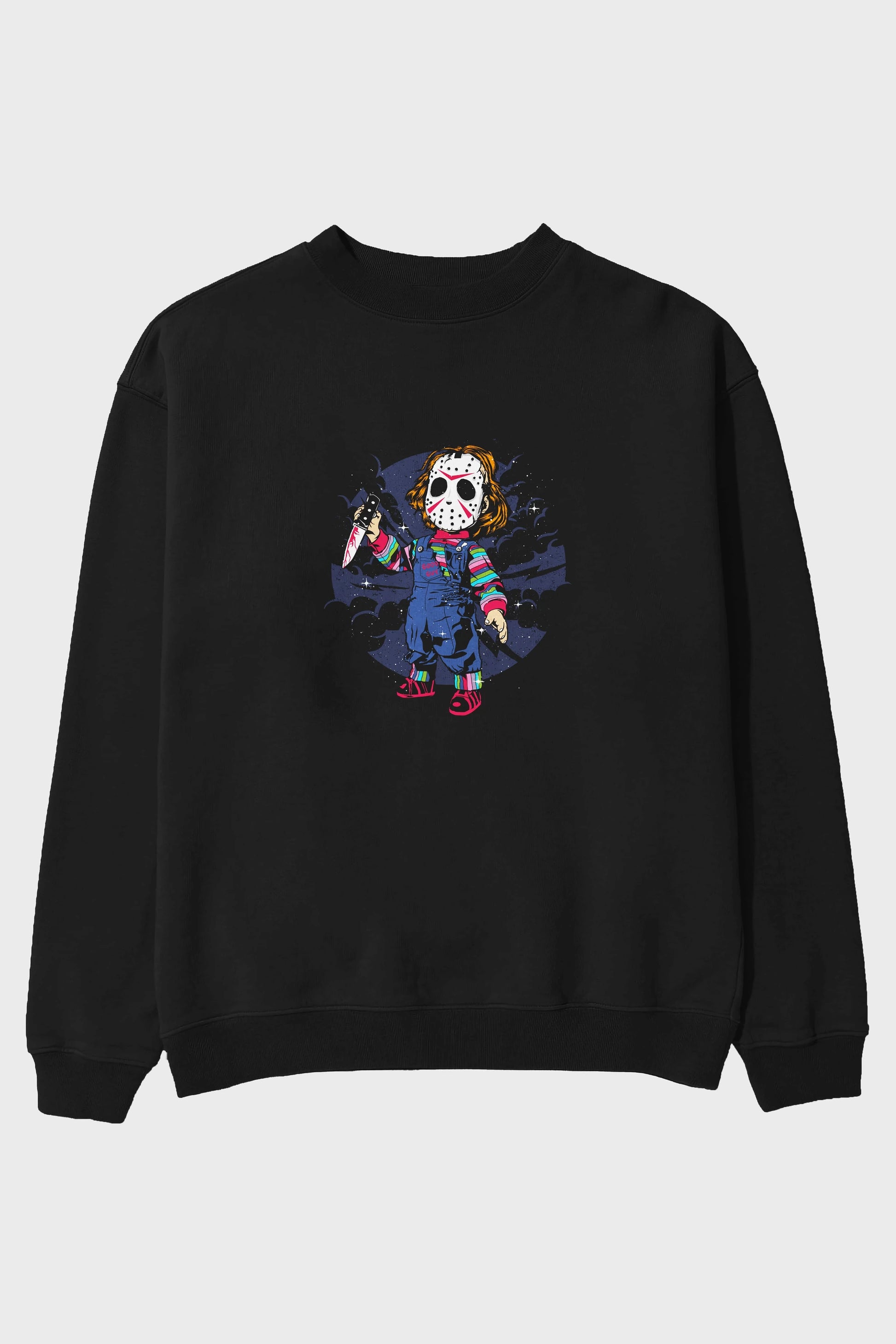 Chucky Ön Baskılı Oversize Sweatshirt Erkek Kadın Unisex