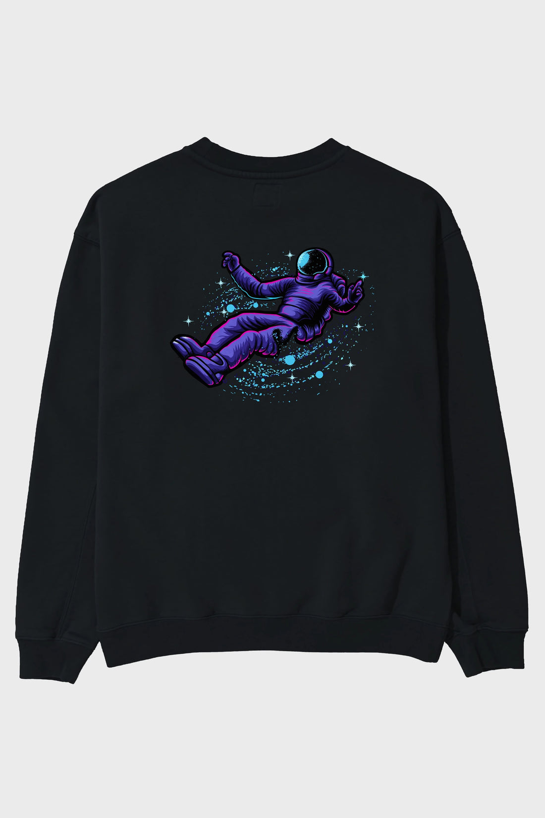 Having fun in outer space Arka Baskılı Oversize Sweatshirt Erkek Kadın Unisex