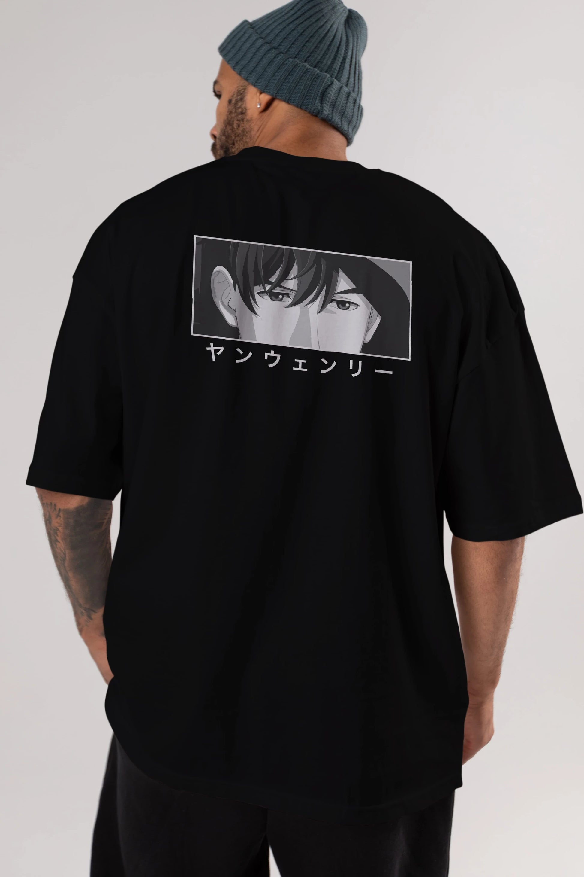 Wen-li Yang 1 Anime Arka Baskılı Oversize t-shirt Erkek Kadın Unisex