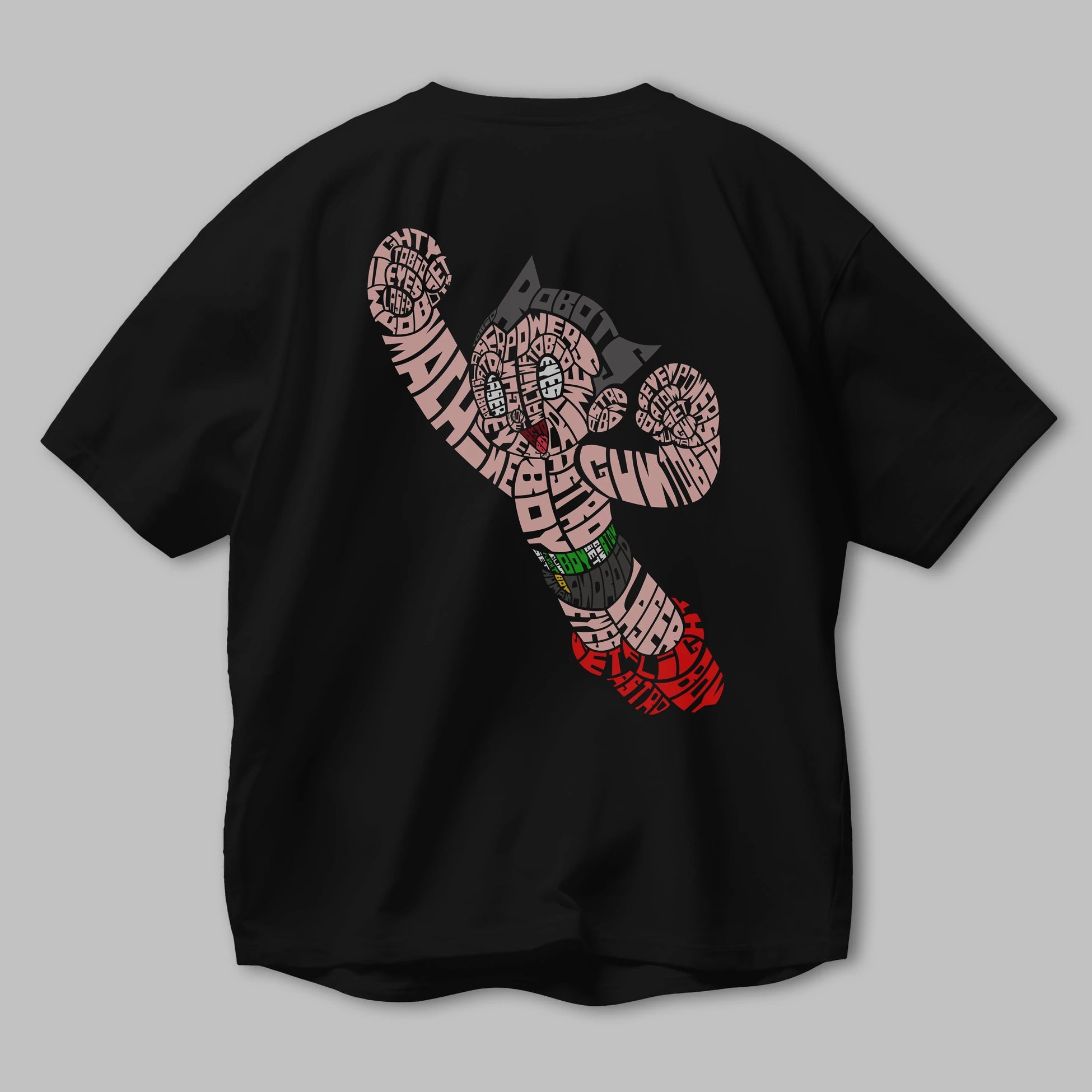 Astroboy Arka Baskılı Oversize t-shirt %100 pamuk Erkek Kadın Unisex