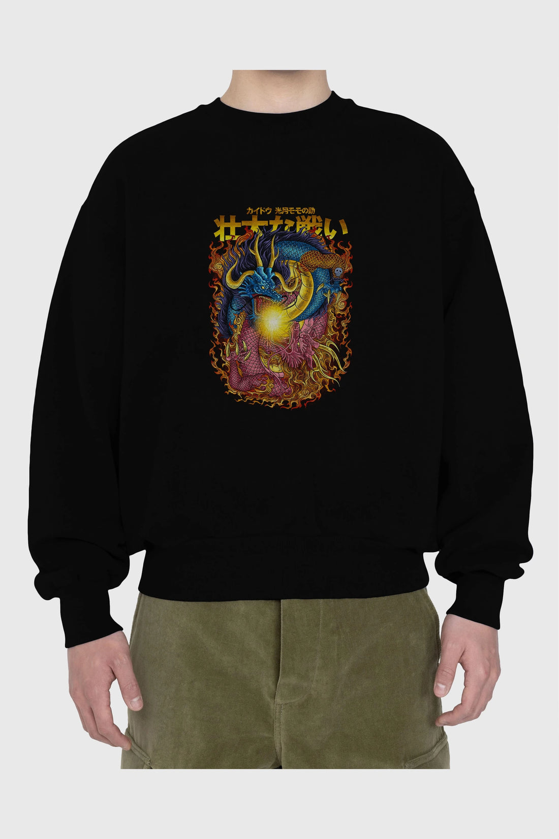 ONE PIECE (4) Anime Ön Baskılı Oversize Sweatshirt Erkek Kadın Unisex