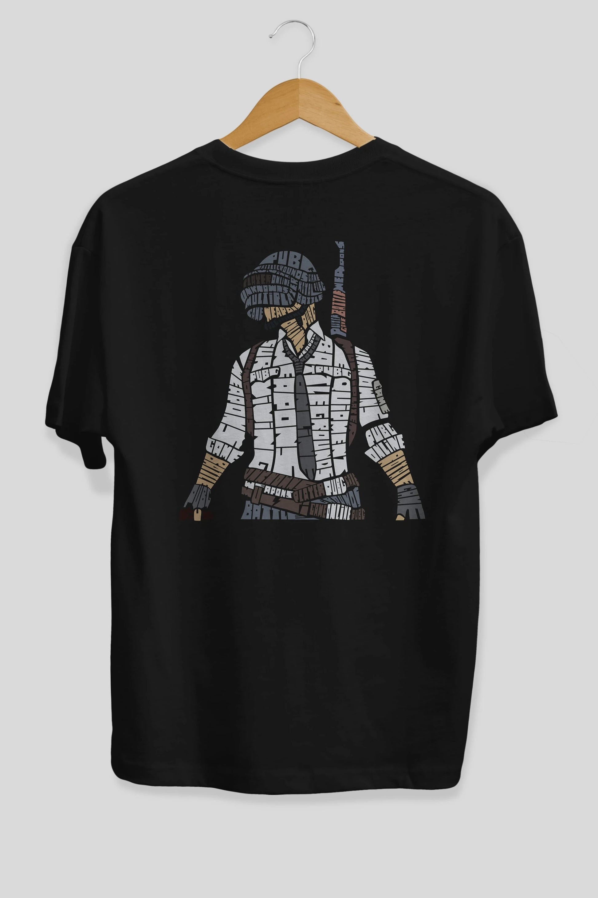 Pubg Arka Baskılı Oversize t-shirt %100 pamuk Erkek Kadın Unisex