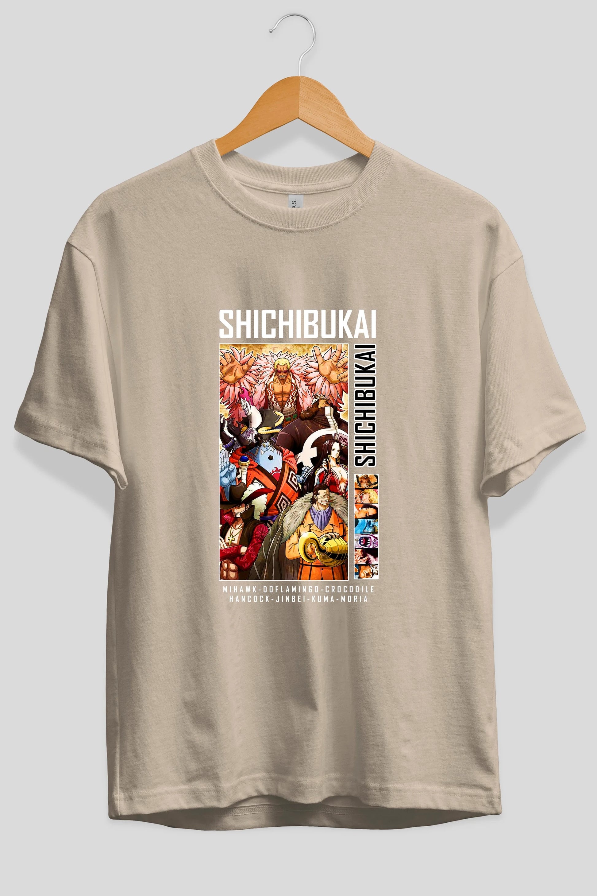 Shichibukai Anime Ön Baskılı Oversize t-shirt Erkek Kadın Unisex