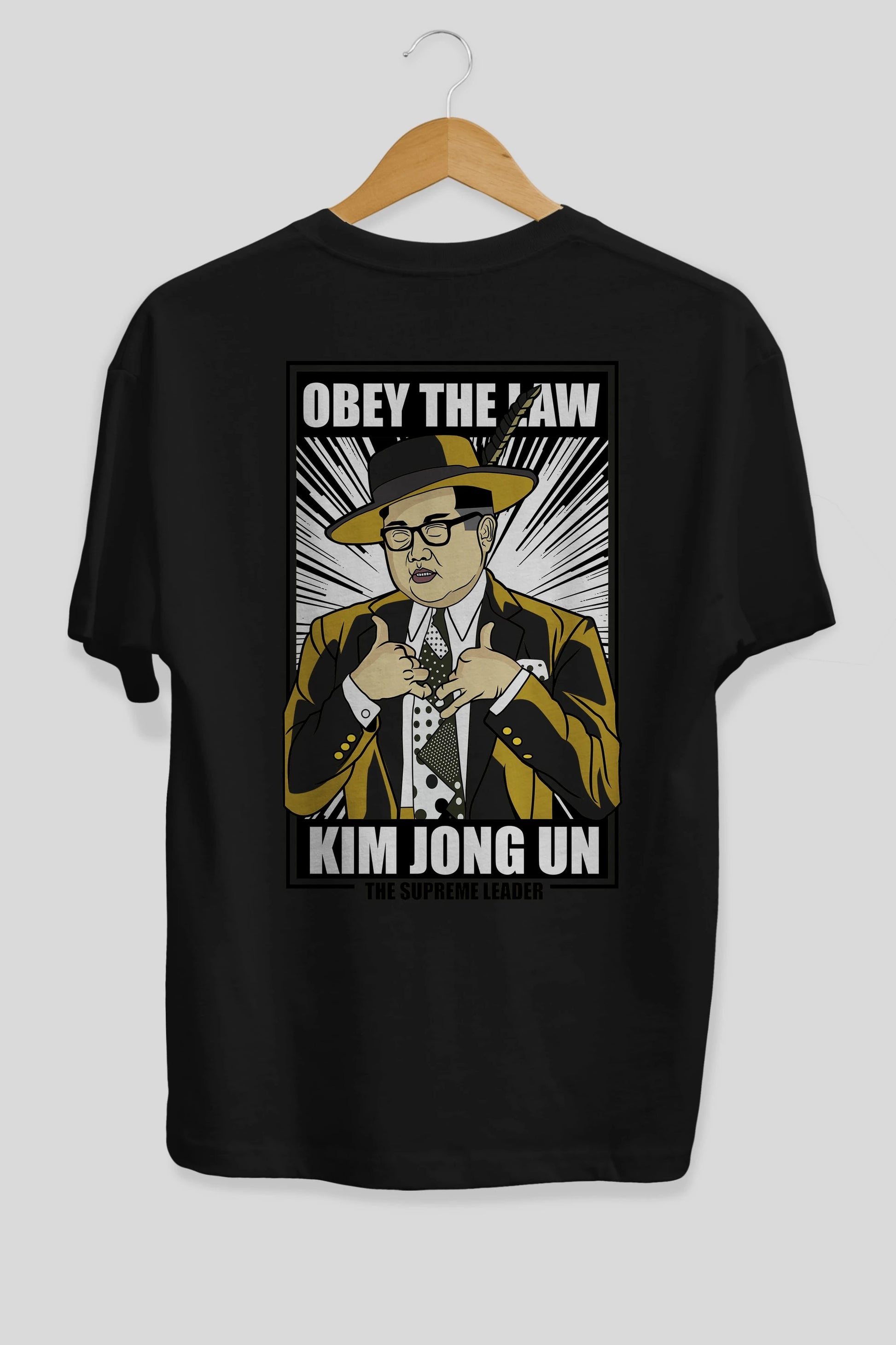The Mask Jong Un Arka Baskılı Oversize t-shirt Erkek Kadın Unisex %100 Pamuk tişort