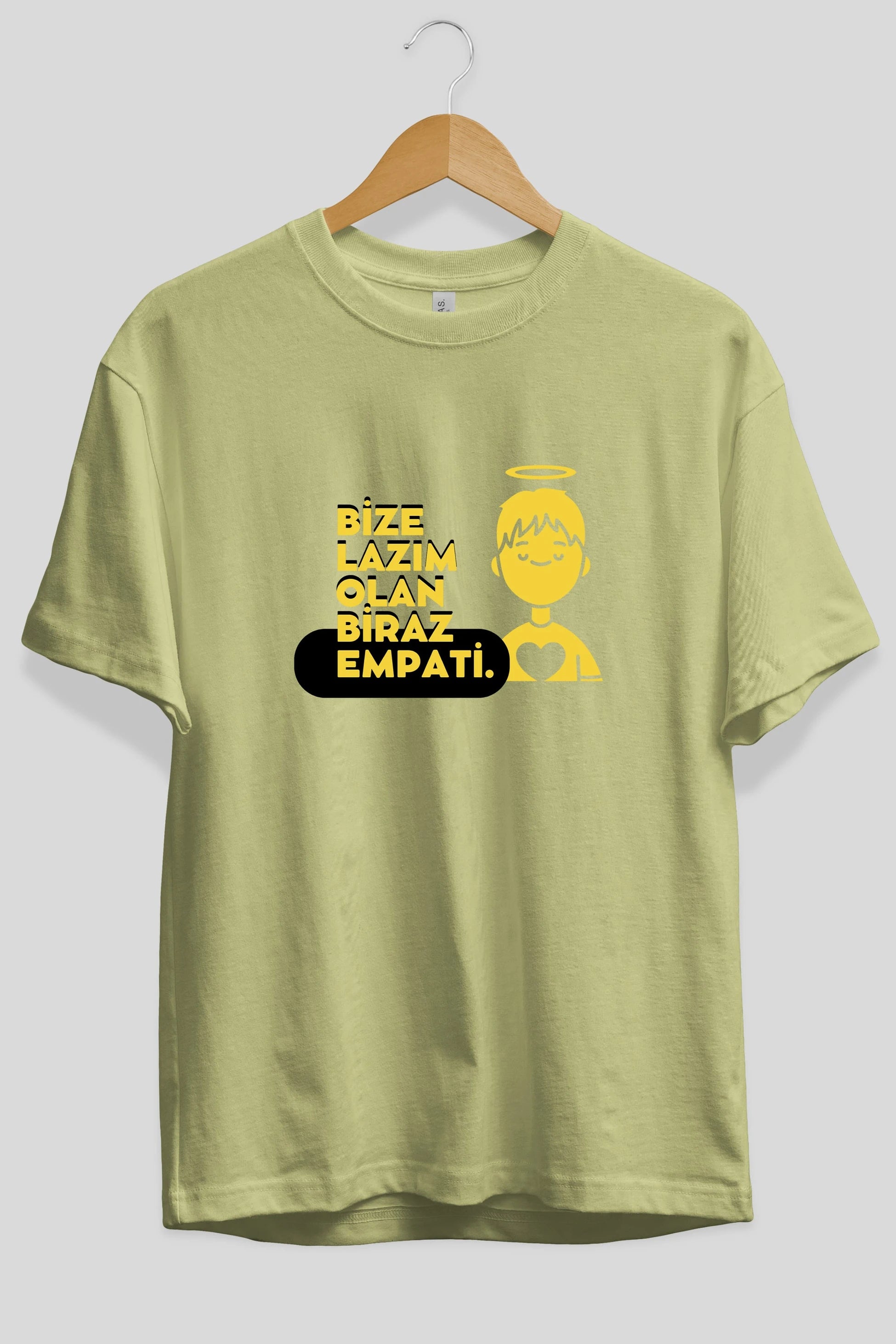 Bize Lazım Olan Biraz Empati Ön Baskılı Oversize t-shirt Erkek Kadın Unisex
