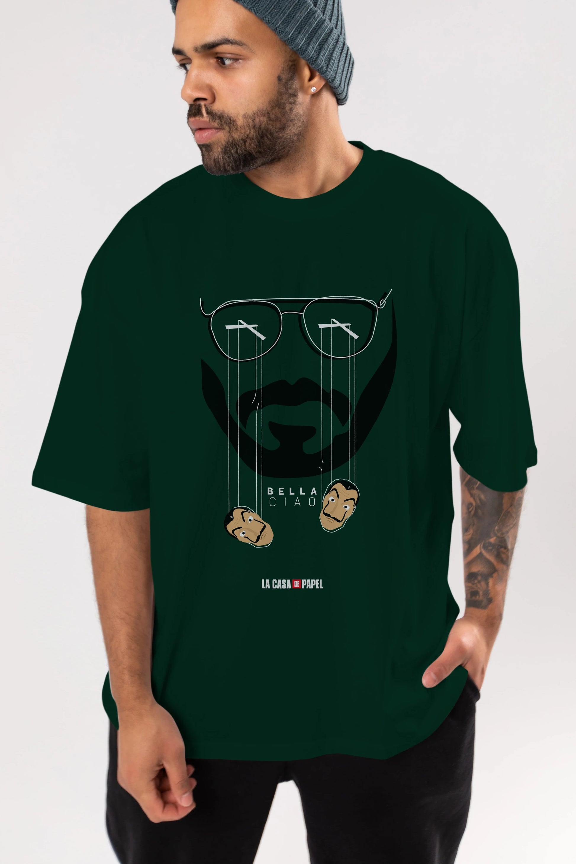 La Casa De Papel (11) Ön Baskılı Oversize t-shirt Erkek Kadın Unisex %100 Pamuk Bisiklet Yaka tişort