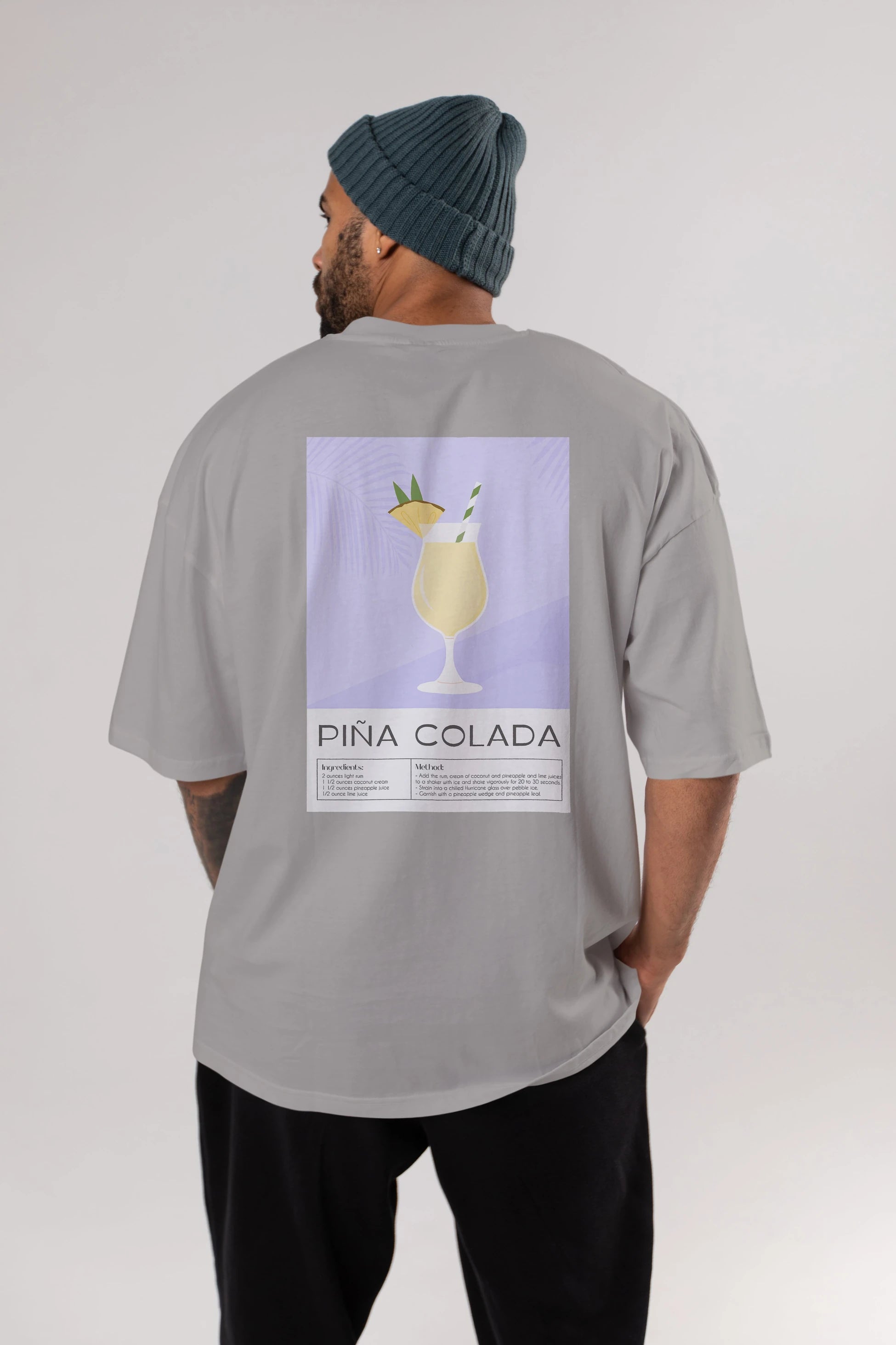 PIna Colada 6 Arka Baskılı Oversize t-shirt Erkek Kadın Unisex %100 Pamuk Bisiklet Yaka tişort