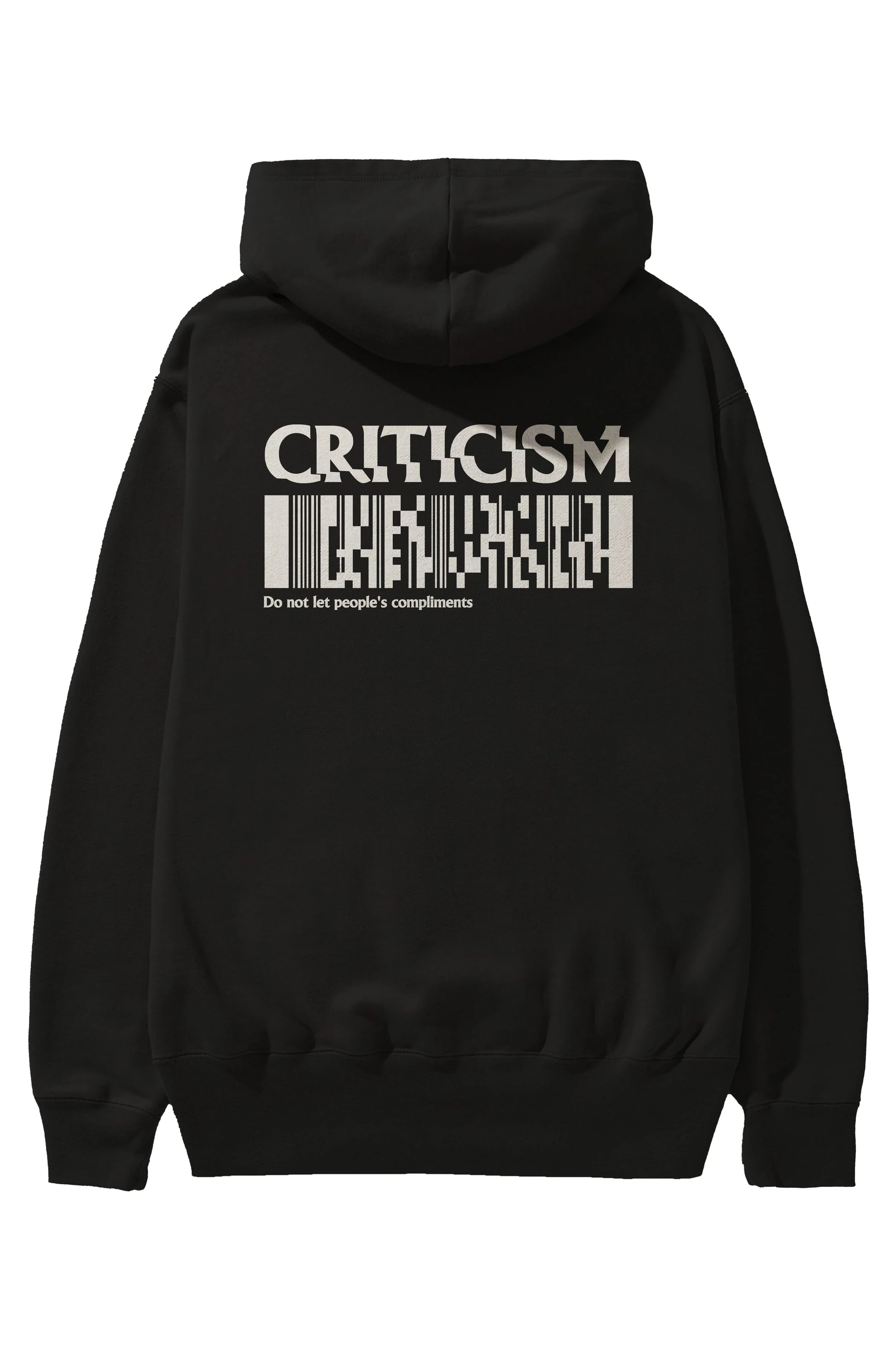Criticism Streetwear Arka Baskılı Hoodie Oversize Kapüşonlu Sweatshirt Erkek Kadın Unisex