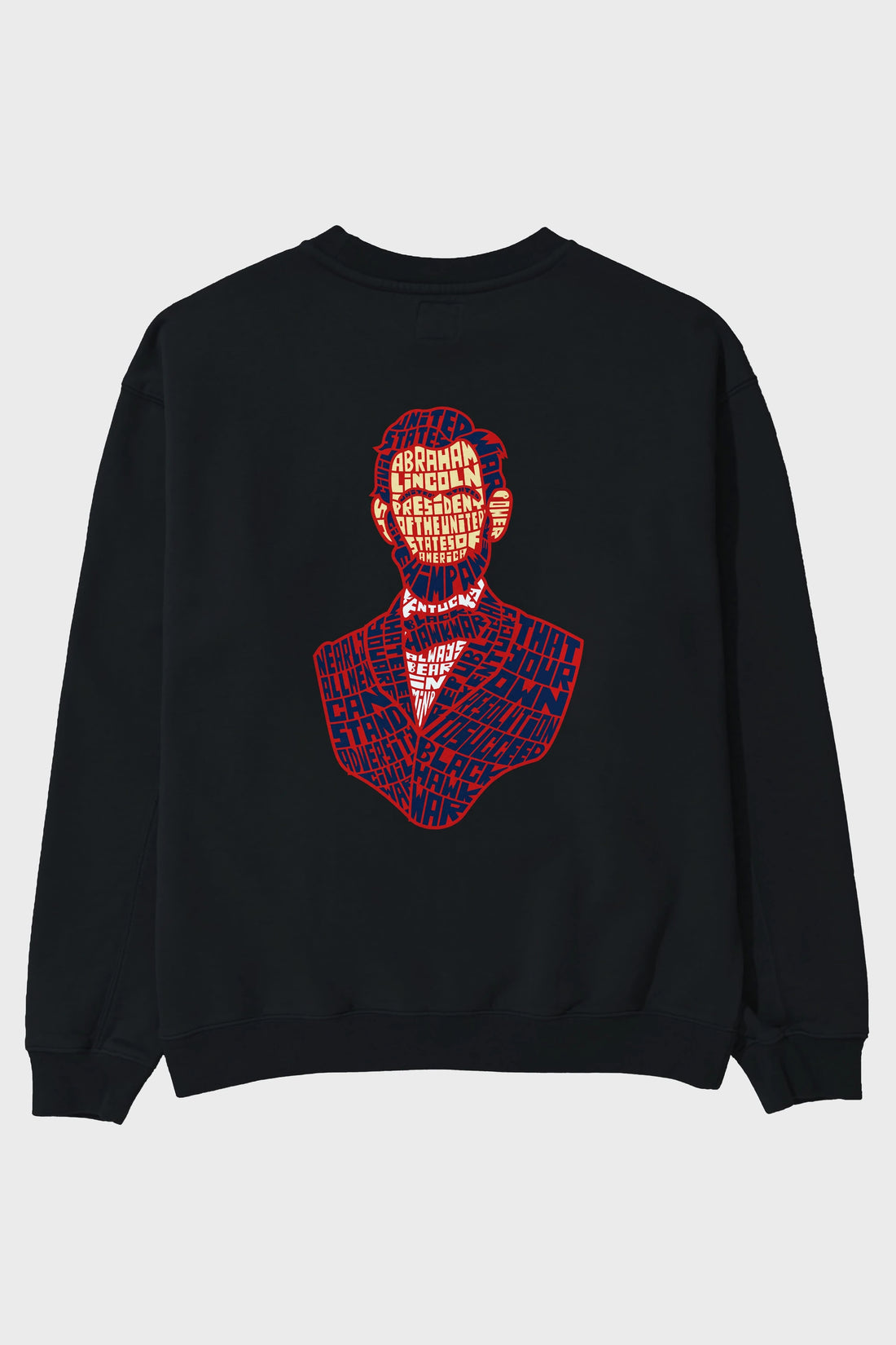 Abraham Lincoln Arka Baskılı Oversize Sweatshirt Erkek Kadın Unisex
