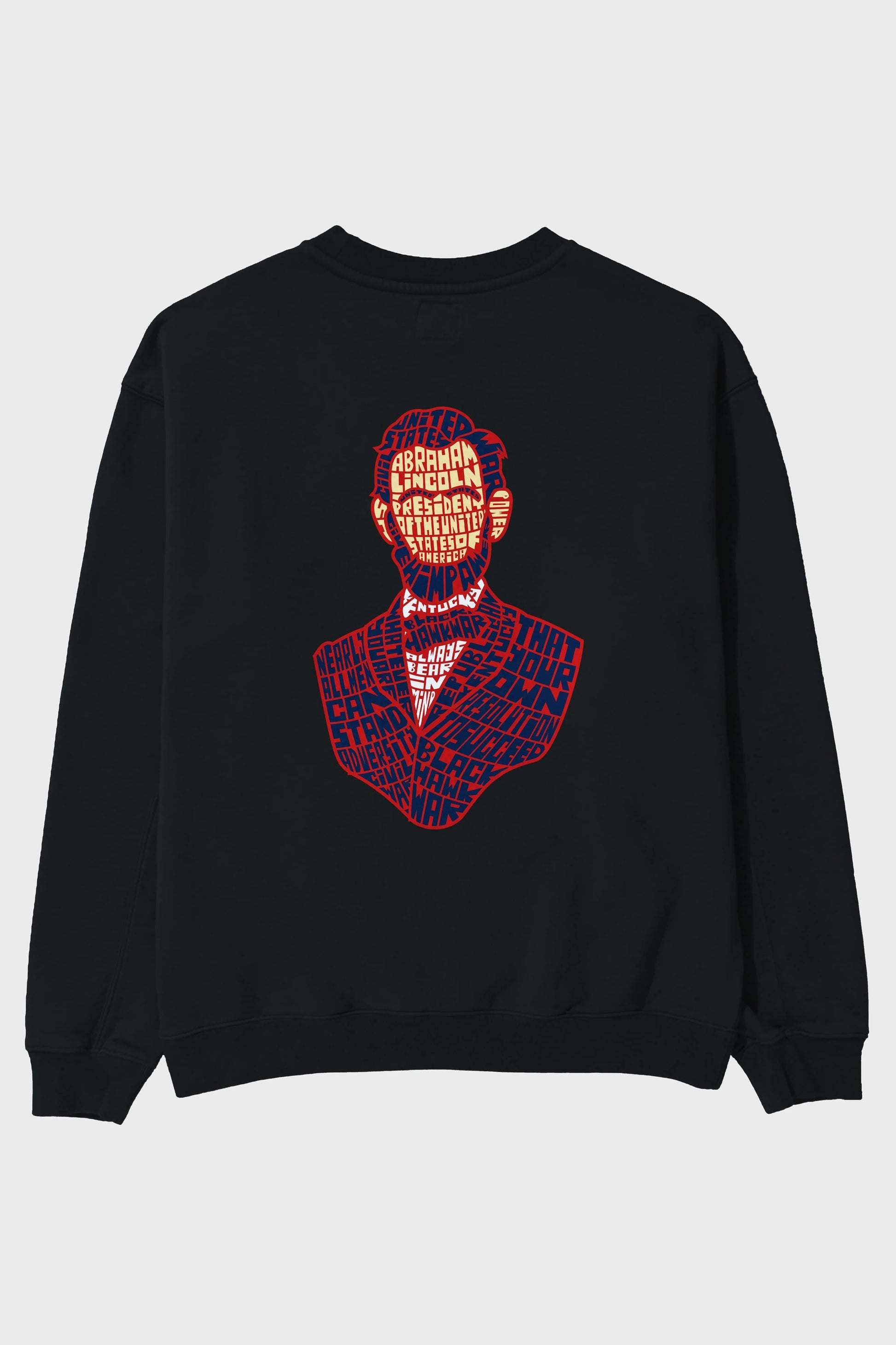 Abraham Lincoln Arka Baskılı Oversize Sweatshirt Erkek Kadın Unisex
