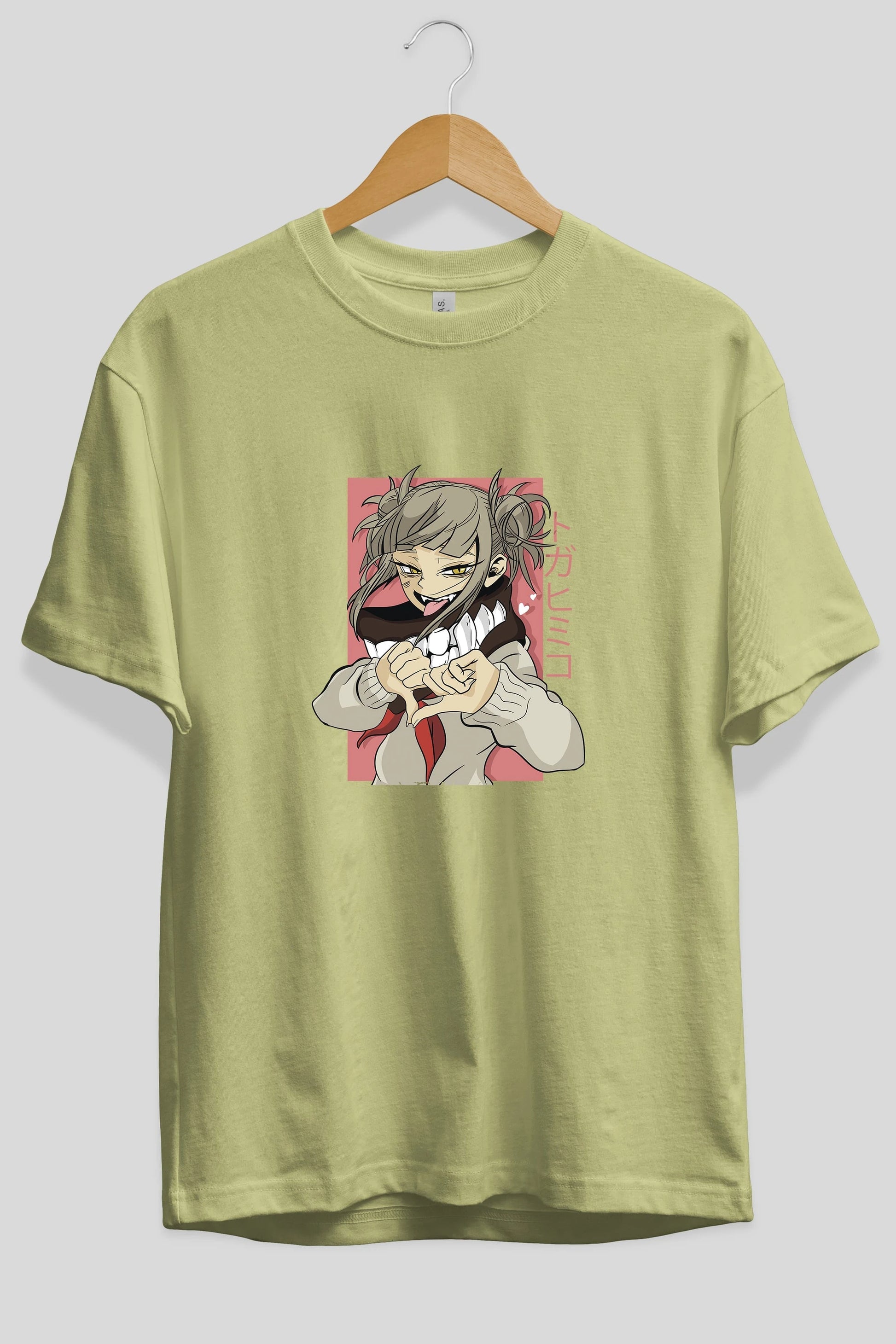 Himiko Toga Anime Ön Baskılı Oversize t-shirt %100 pamuk Erkek Kadın Unisex