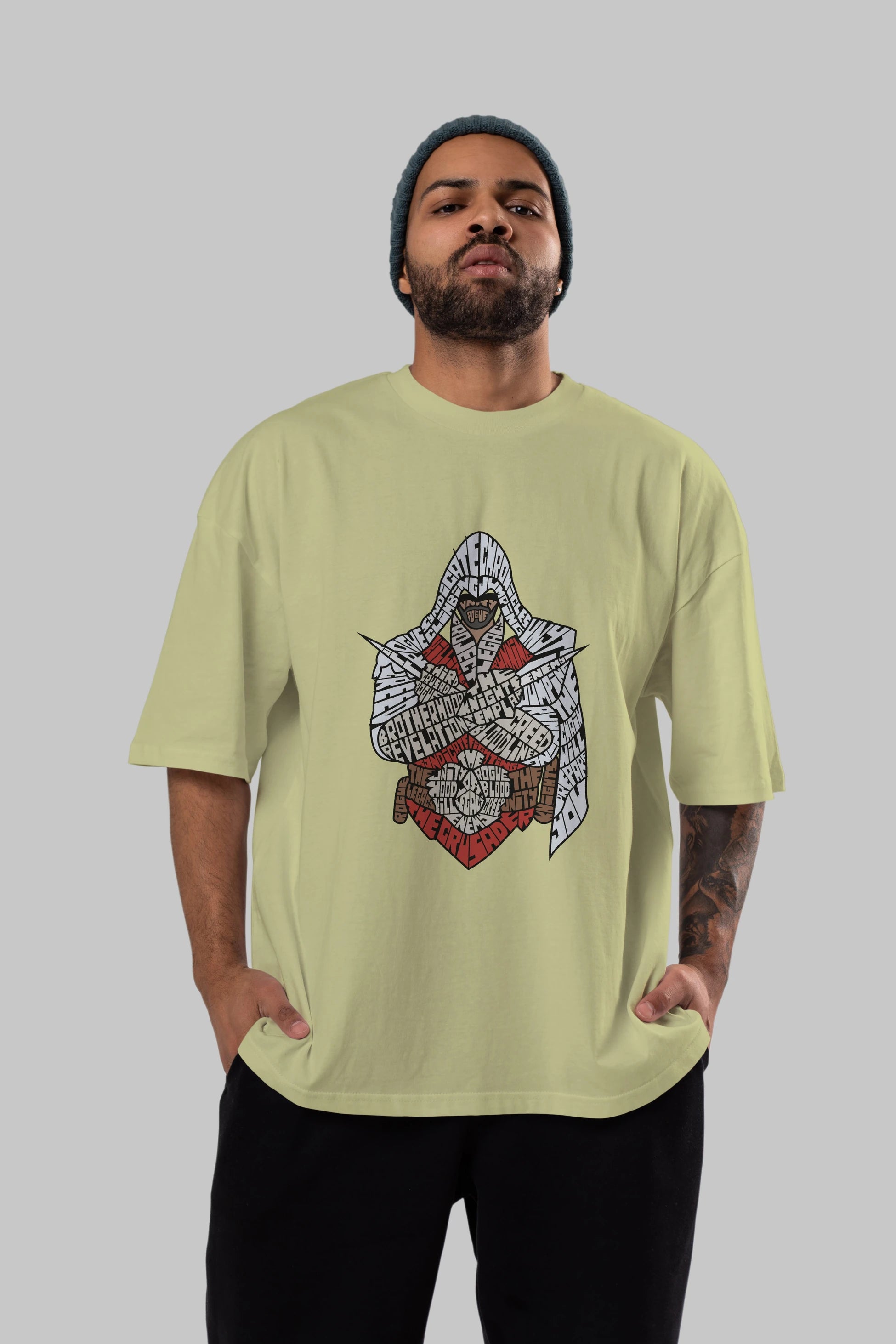 Assassins Ön Baskılı Oversize t-shirt %100 pamuk Erkek Kadın Unisex