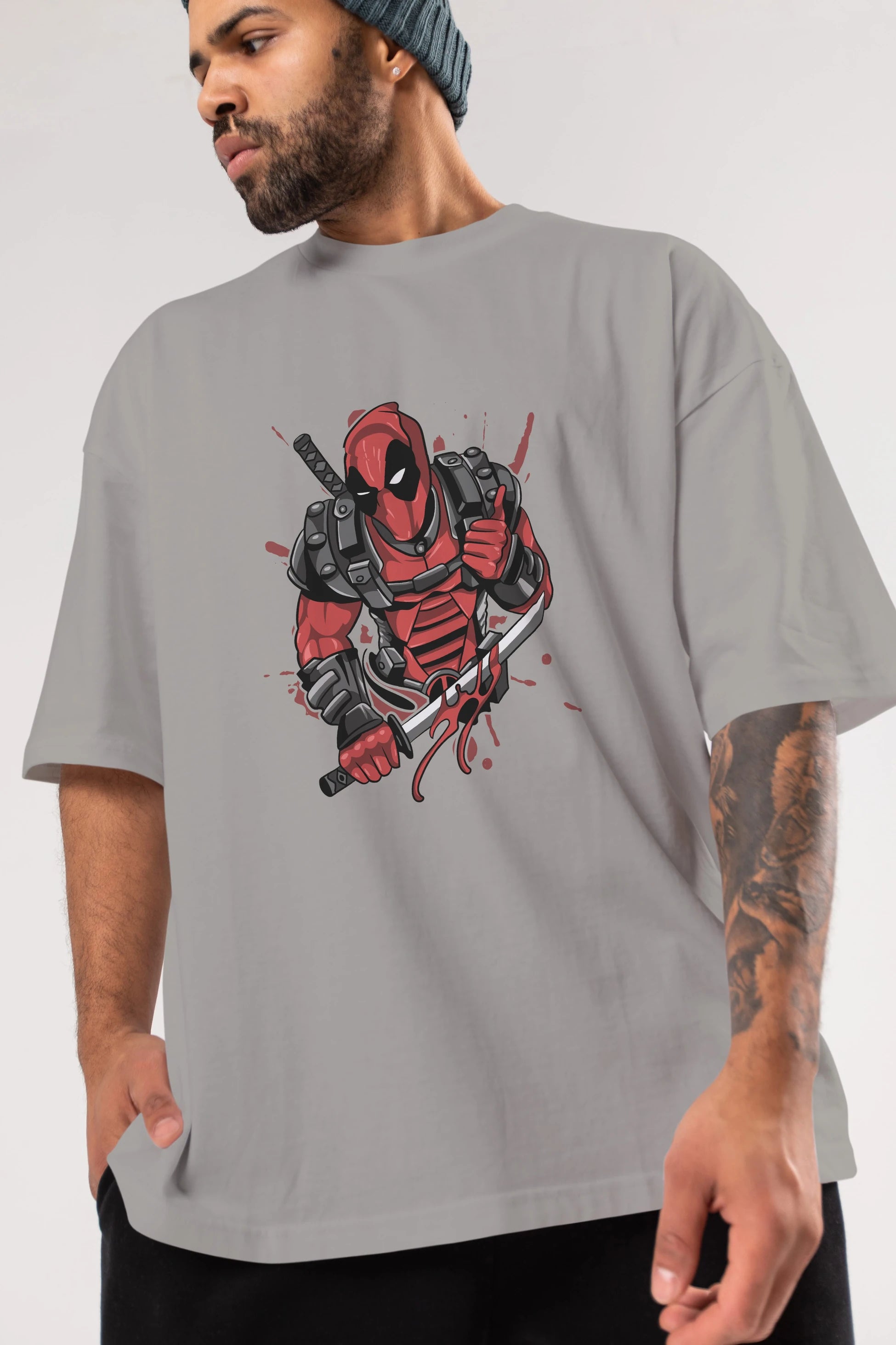 Deadpool (12) Ön Baskılı Oversize t-shirt Erkek Kadın Unisex %100 Pamuk Bisiklet Yaka tişort