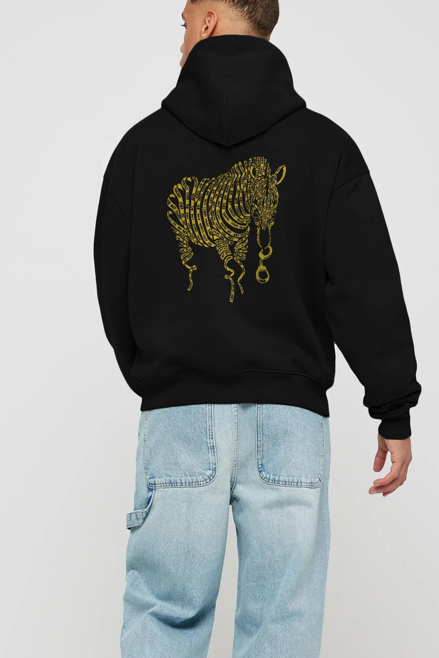 Nature of Crime Arka Baskılı Hoodie Oversize Kapüşonlu Sweatshirt Erkek Kadın Unisex