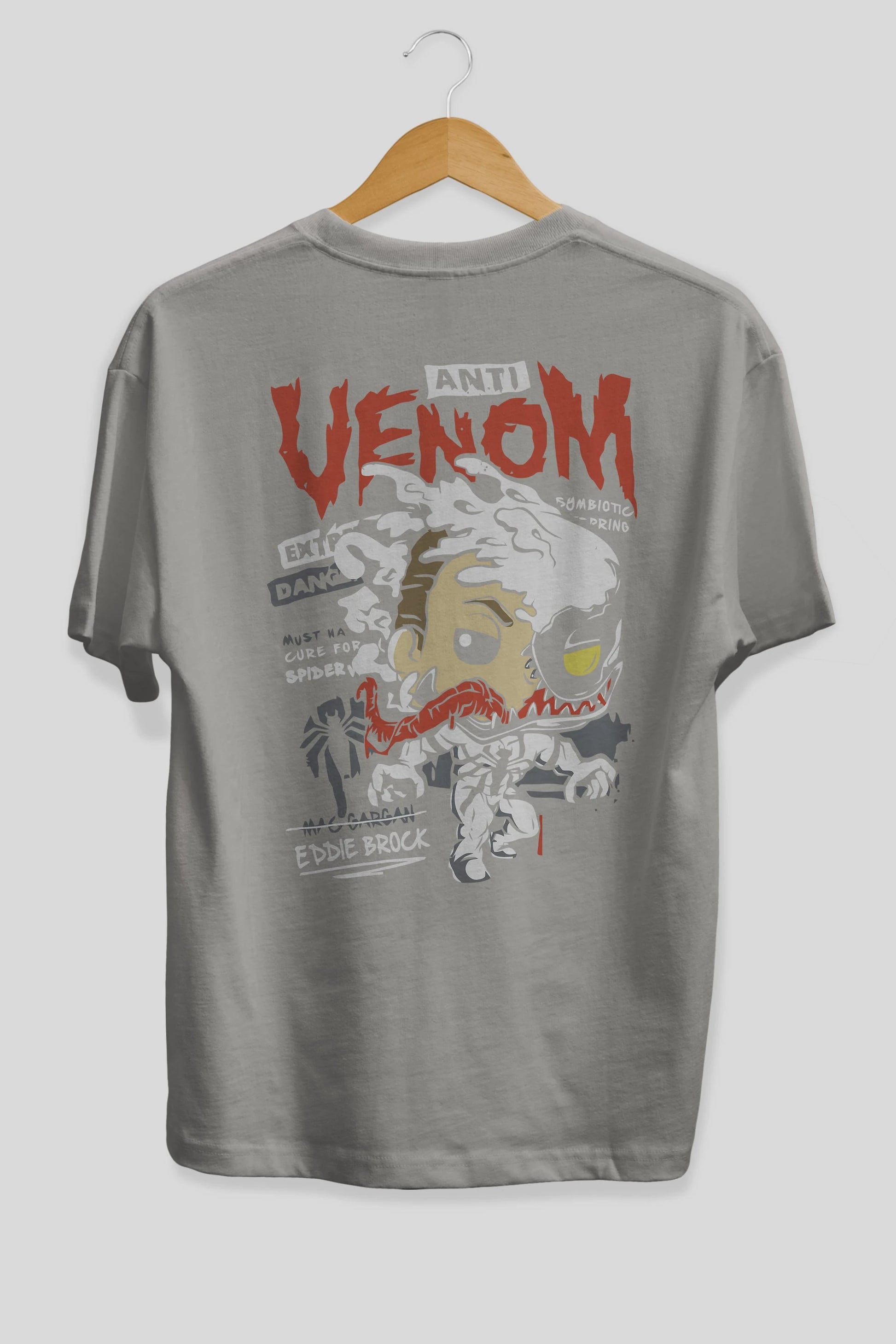 Venom (9) Arka Baskılı Oversize t-shirt Erkek Kadın Unisex %100 Pamuk Bisiklet Yaka tişort