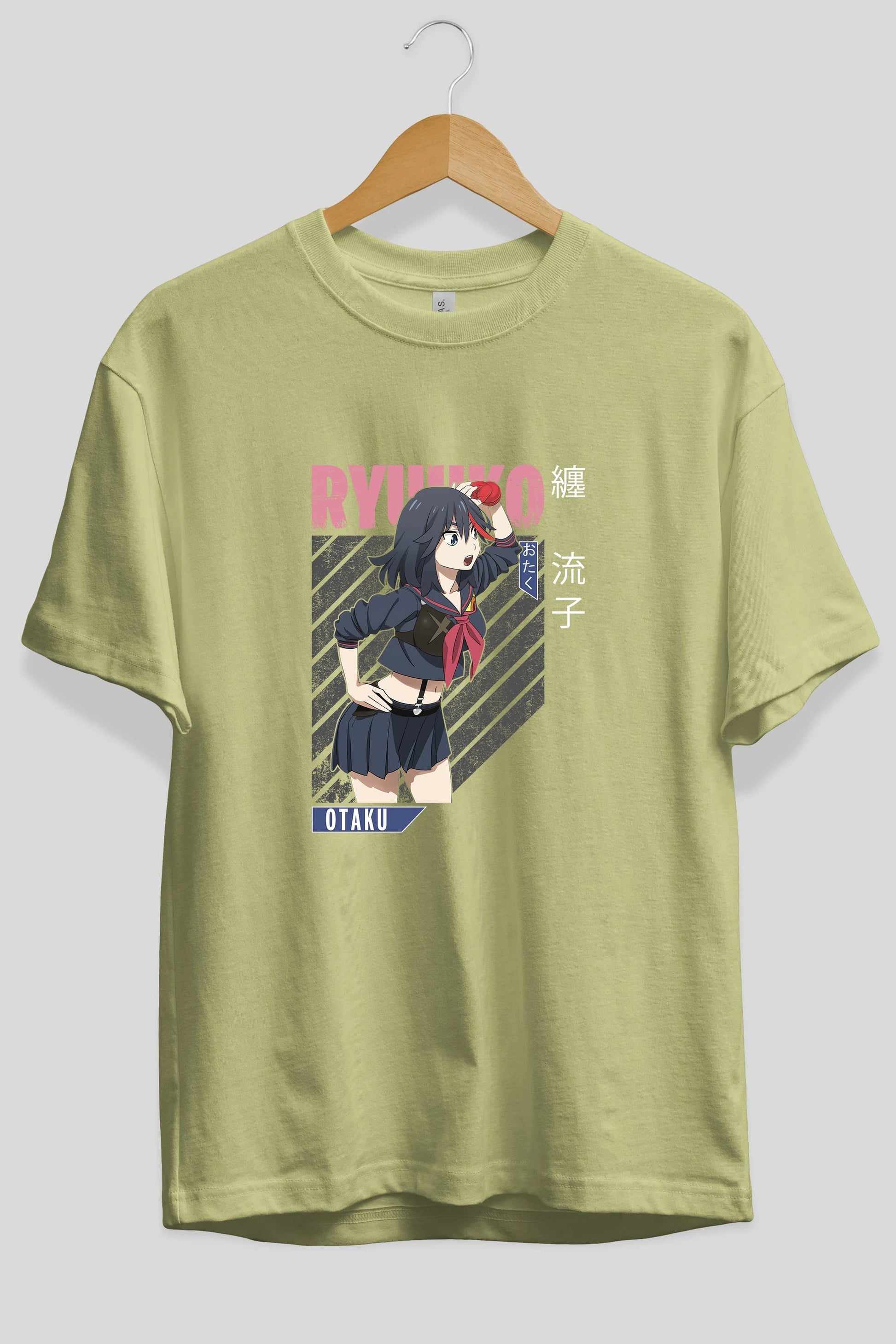 Ryuuko Matoi 6 Anime Ön Baskılı Oversize t-shirt %100 pamuk Erkek Kadın Unisex