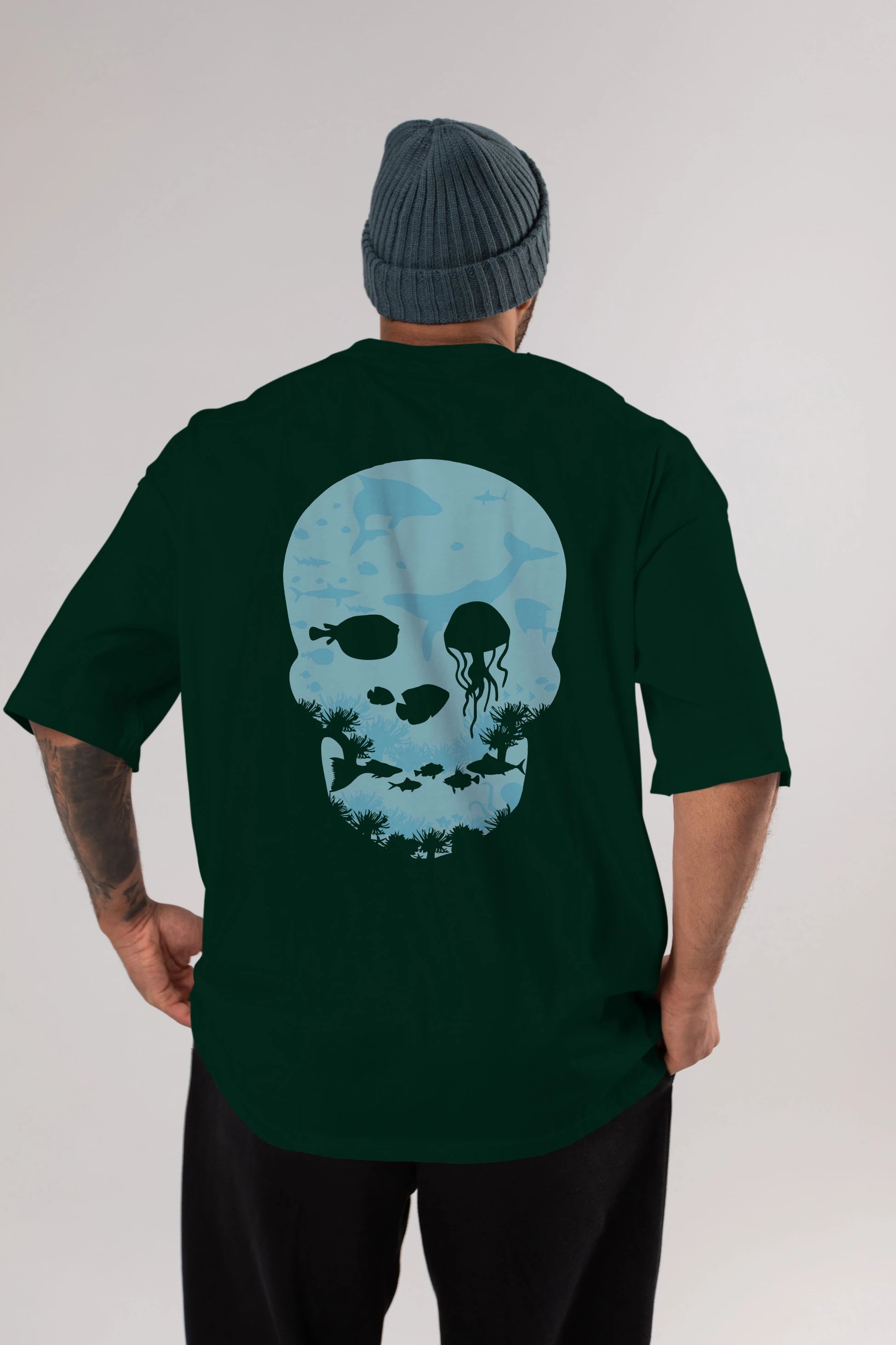 Dead Sea Arka Baskılı Oversize t-shirt %100 pamuk Erkek Kadın Unisex