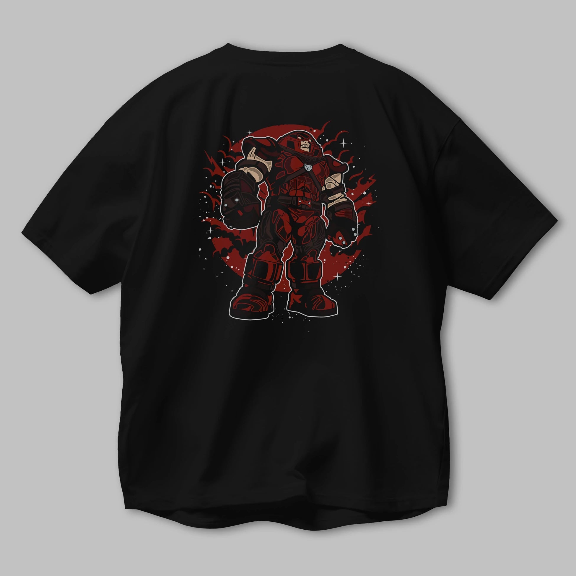 JUGERNAUT Arka Baskılı Oversize t-shirt Erkek Kadın Unisex %100 Pamuk