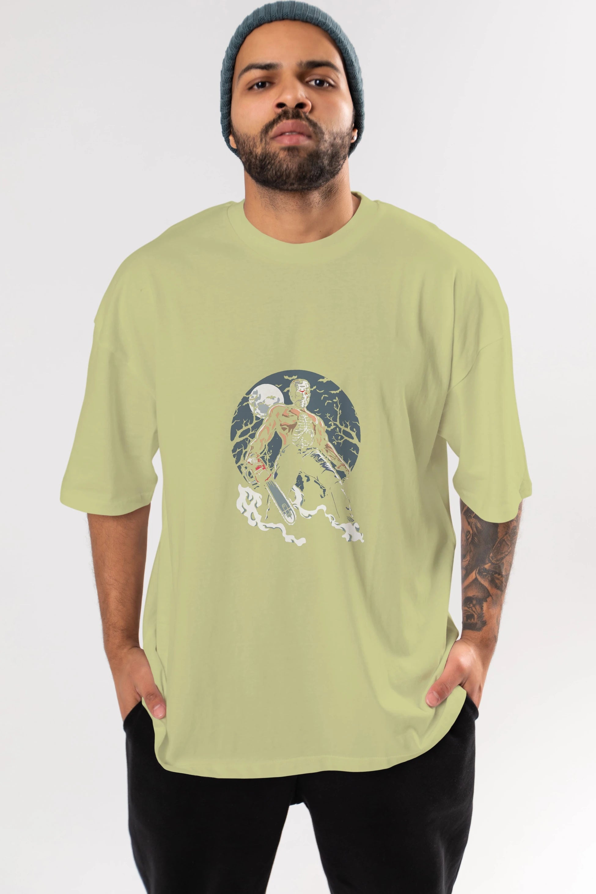 Evil Killer Ön Baskılı Oversize t-shirt Erkek Kadın Unisex %100 Pamuk tişort