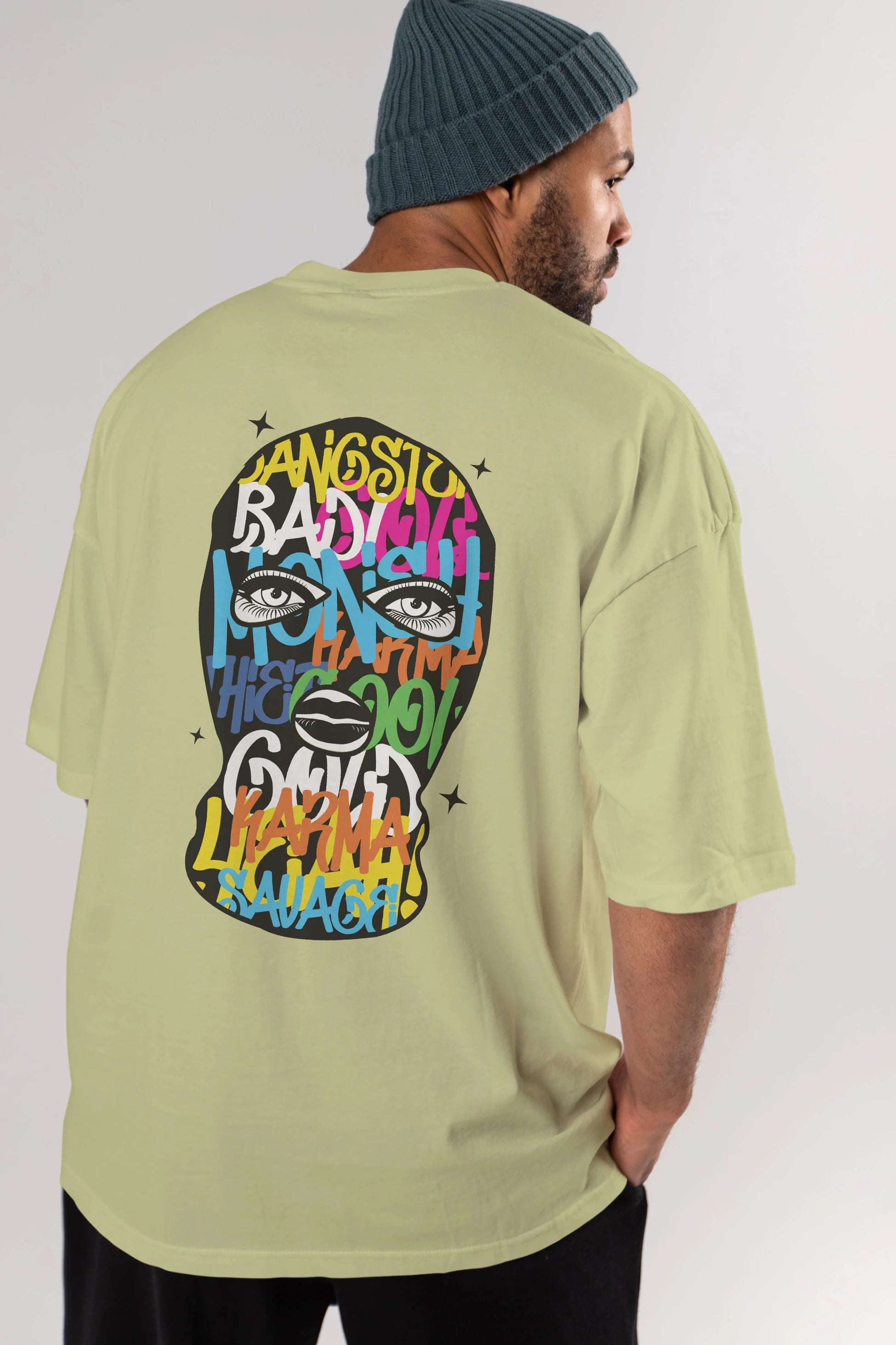 Karma Savage Arka Baskılı Oversize t-shirt Erkek Kadın Unisex