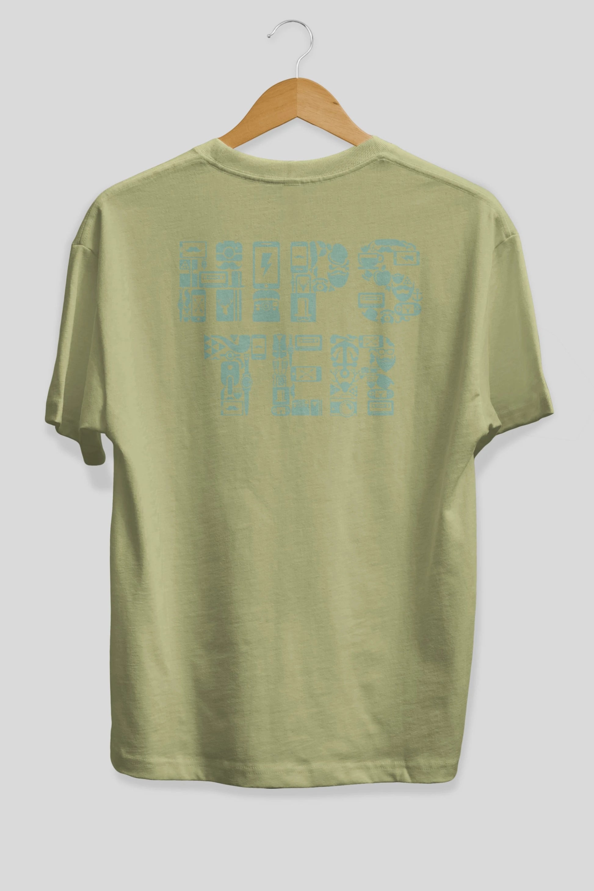 HIPSTER Arka Baskılı Oversize t-shirt %100 pamuk Erkek Kadın Unisex