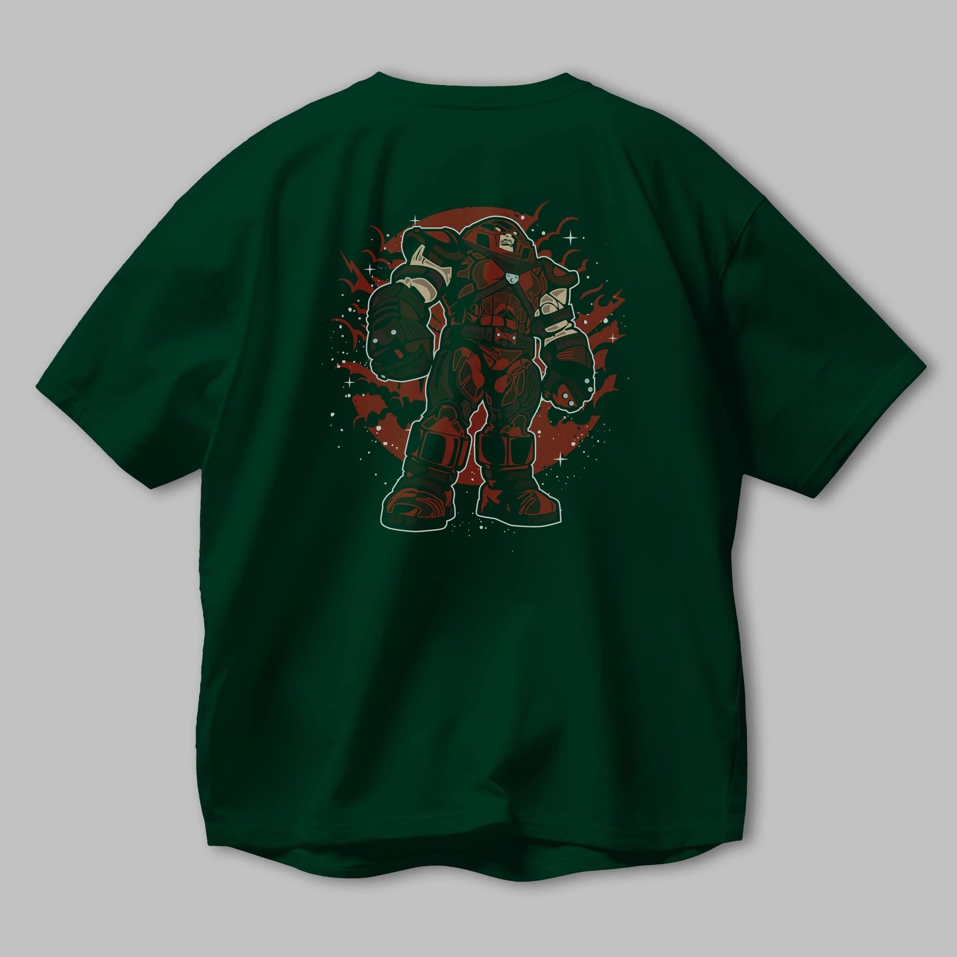 JUGERNAUT Arka Baskılı Oversize t-shirt Erkek Kadın Unisex %100 Pamuk