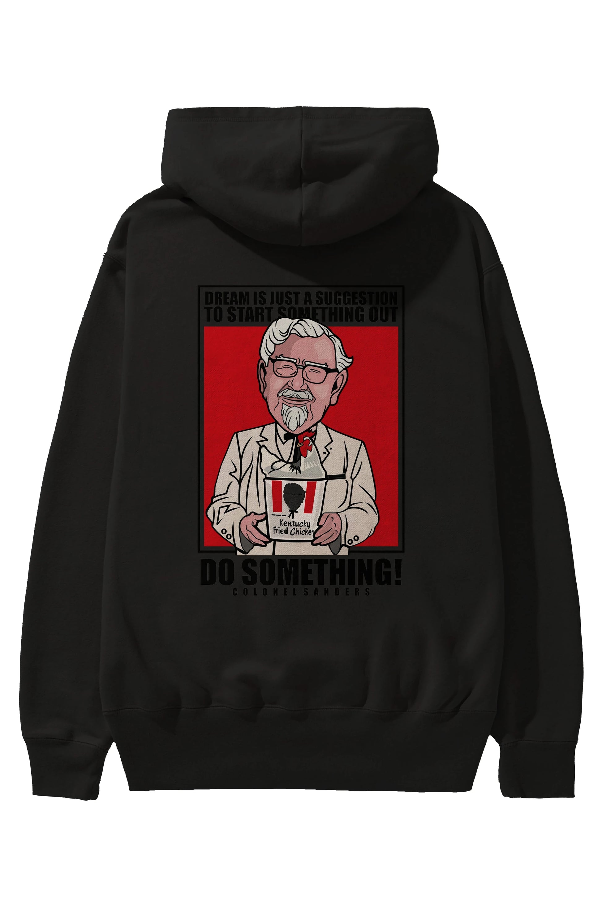 Colonel Sanders Arka Baskılı Hoodie Oversize Kapüşonlu Sweatshirt Erkek Kadın Unisex