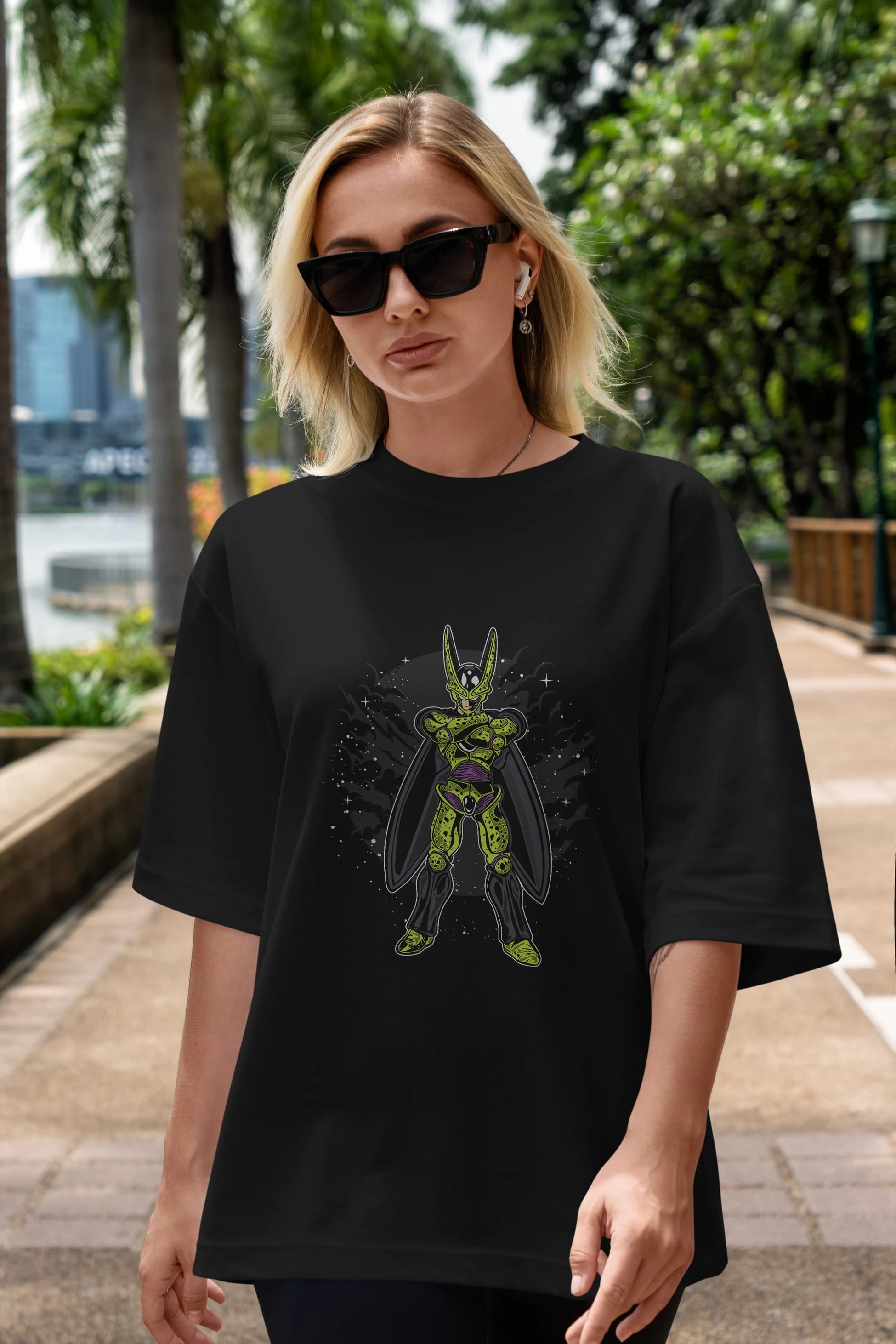 CELL Ön Baskılı Oversize t-shirt Erkek Kadın Unisex %100 Pamuk tişort