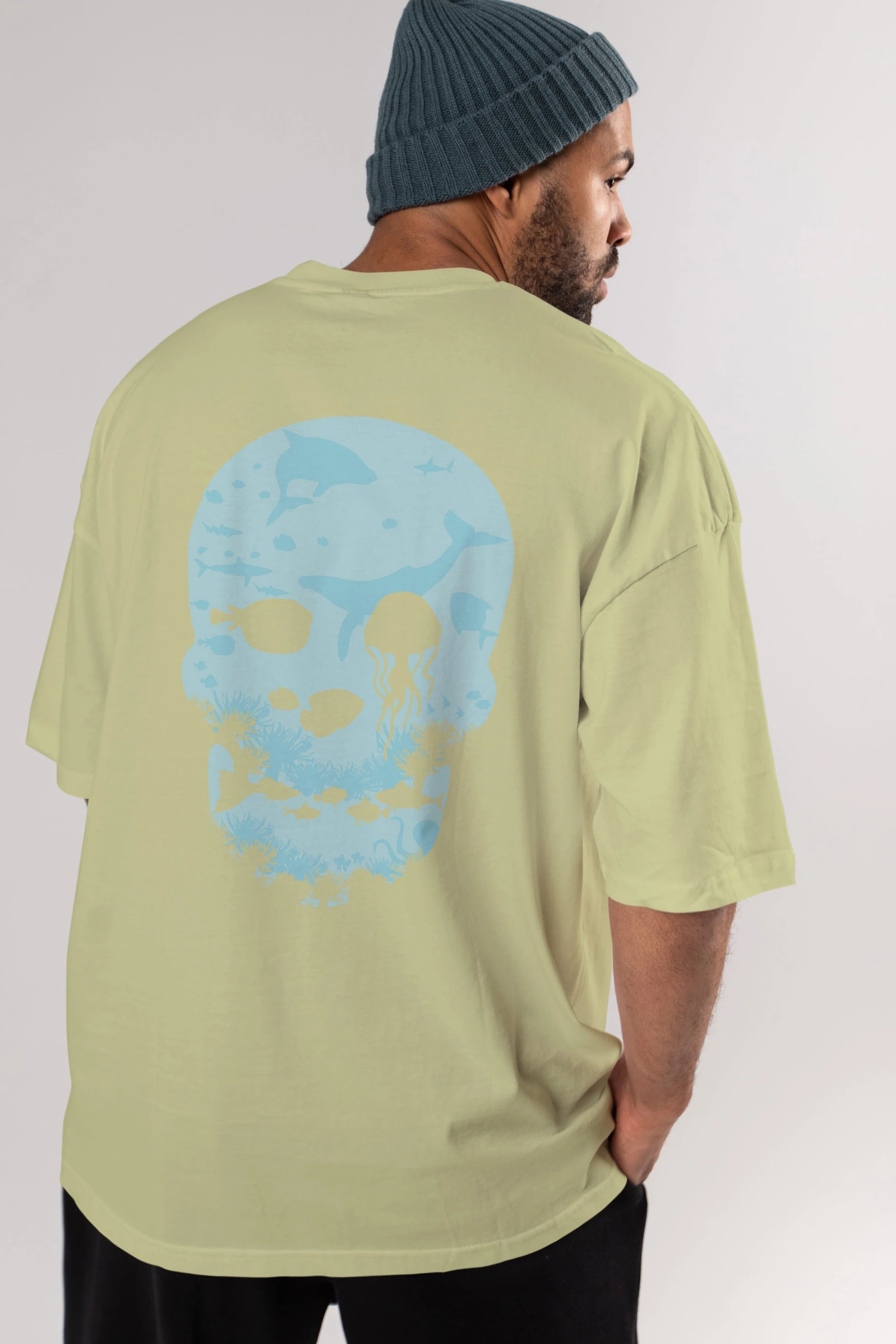 Dead Sea Arka Baskılı Oversize t-shirt %100 pamuk Erkek Kadın Unisex