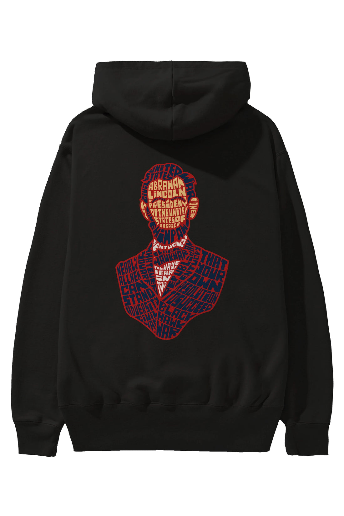 Abraham Lincoln Arka Baskılı Hoodie Oversize Kapüşonlu Sweatshirt Erkek Kadın Unisex