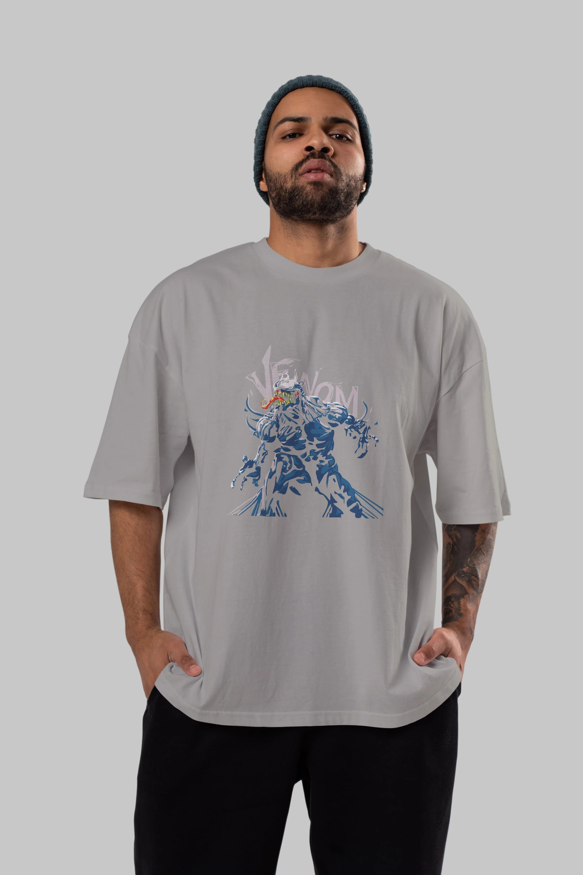 Venom (8) Ön Baskılı Oversize t-shirt Erkek Kadın Unisex %100 Pamuk Bisiklet Yaka tişort