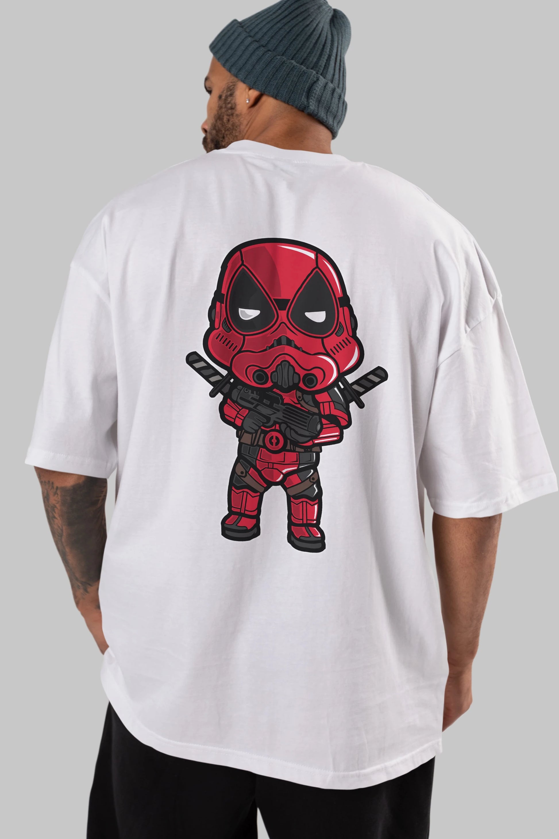 Deadpool (22) Arka Baskılı Oversize t-shirt Erkek Kadın Unisex %100 Pamuk Bisiklet Yaka tişort